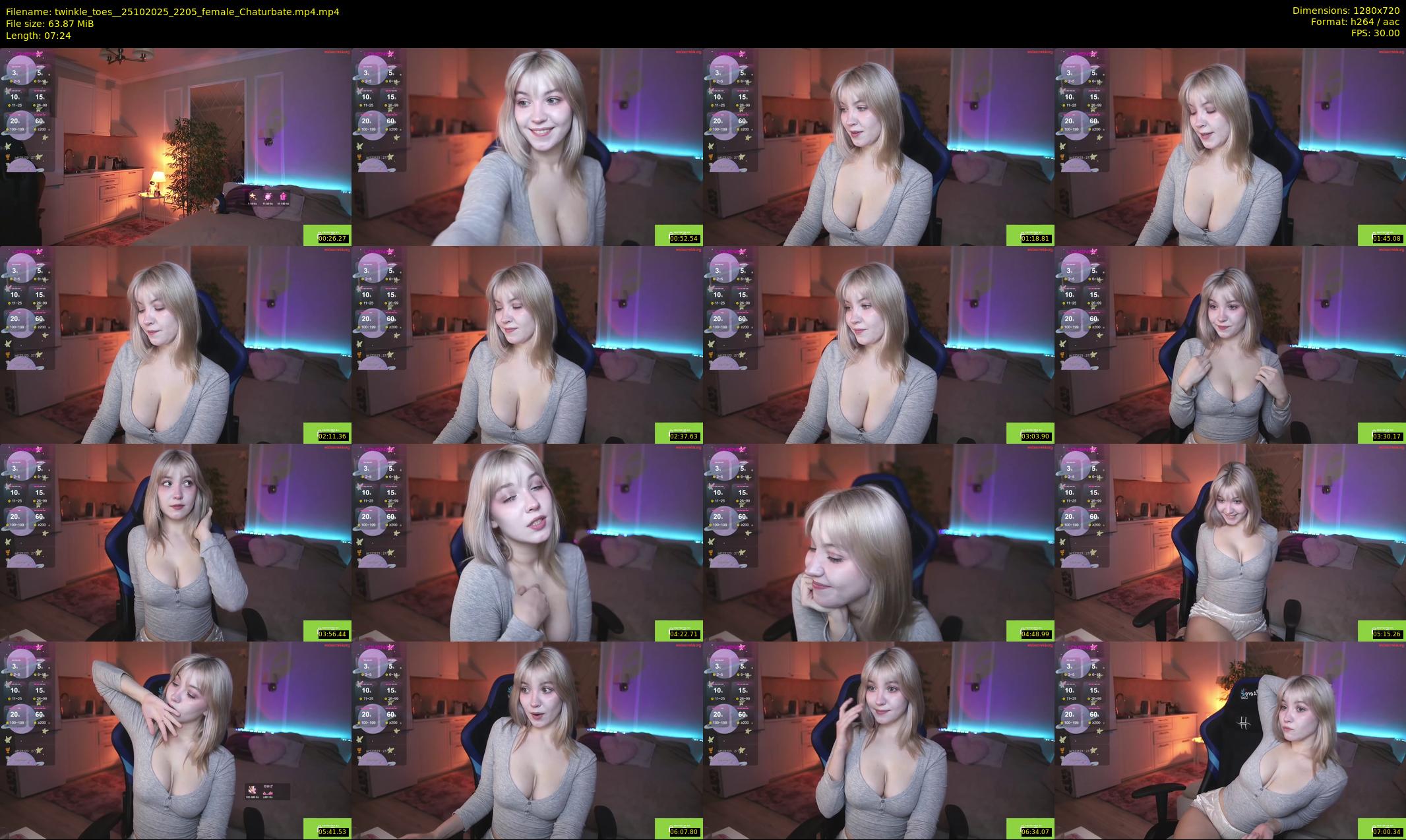 twinkle_toes_ — 8 minute Chaturbate female cam show recording, 720p, Oct 25, 2025