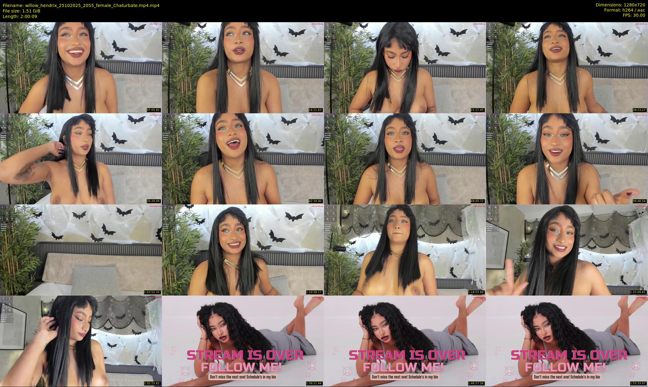 willow_hendrix — 121 minute Chaturbate female cam show recording, 720p, Oct 25, 2025