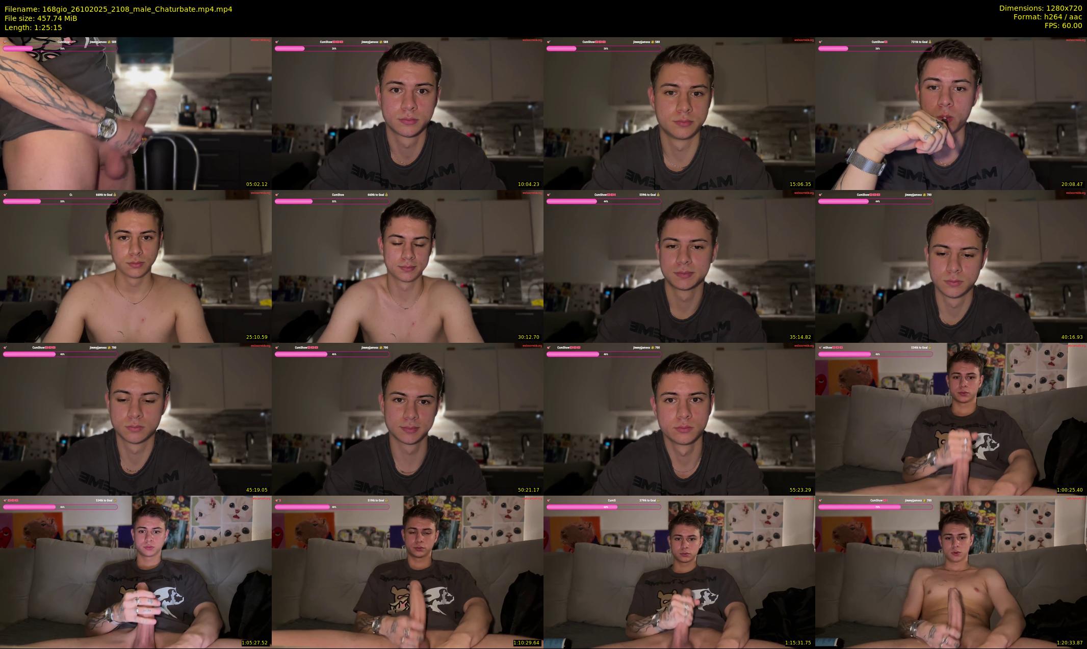 168gio — 86 minute Chaturbate male cam show recording, 720p, Oct 26, 2025