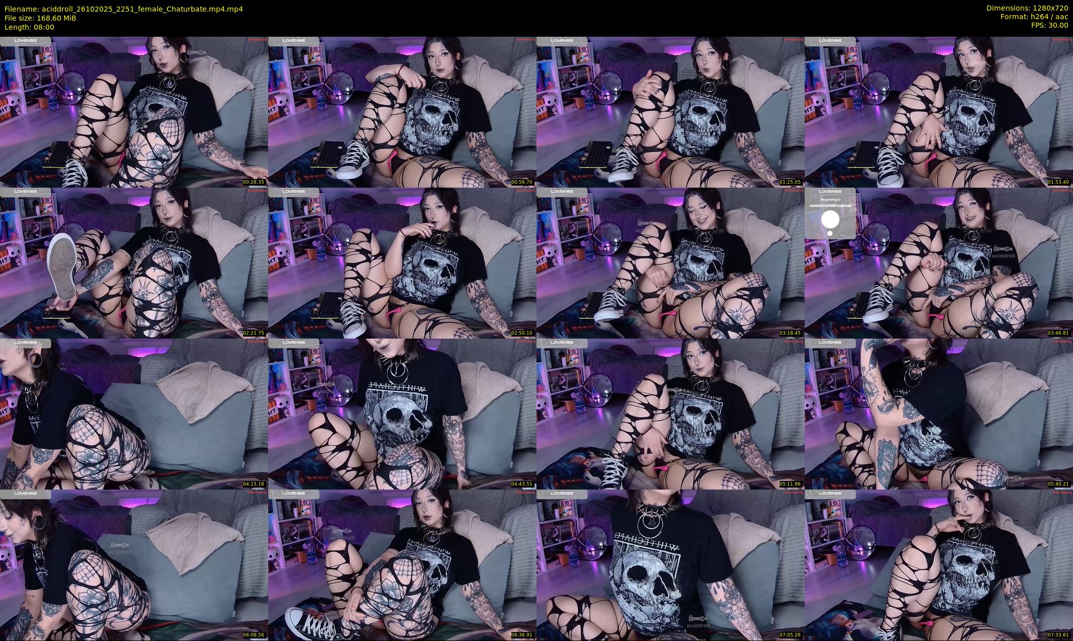 aciddroll — 8 minute Chaturbate female cam show recording, 720p, Oct 26, 2025