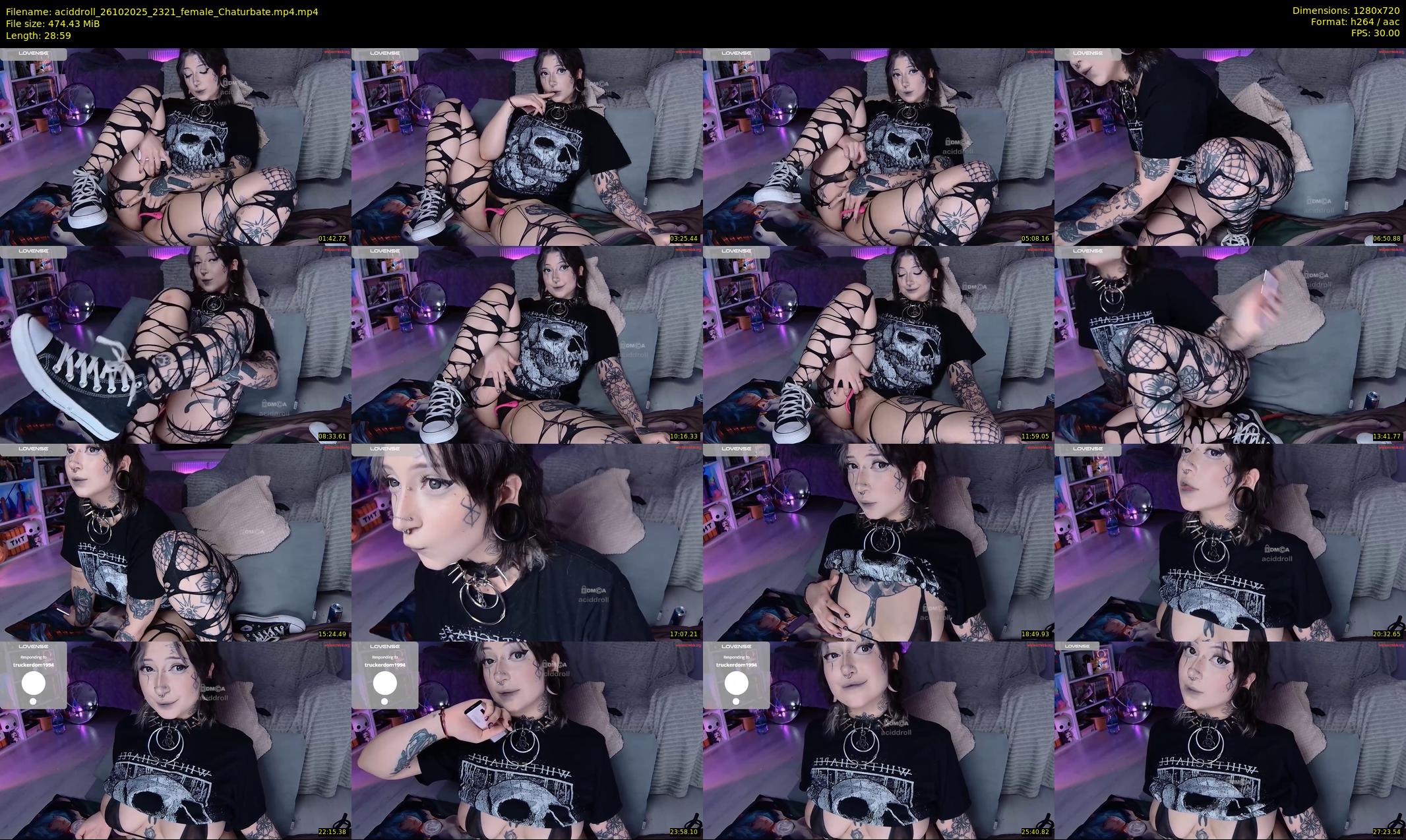 aciddroll — 29 minute Chaturbate female cam show recording, 720p, Oct 26, 2025