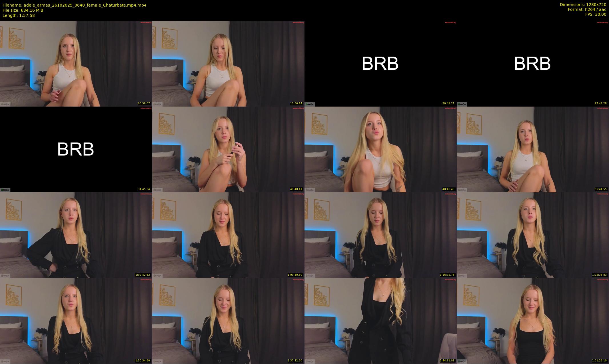adele_armas — 118 minute Chaturbate female cam show recording, 720p, Oct 26, 2025