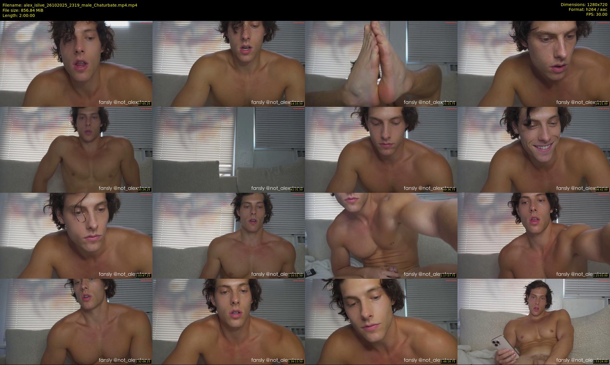 alex_islive — 120 minute Chaturbate male cam show recording, 720p, Oct 26, 2025