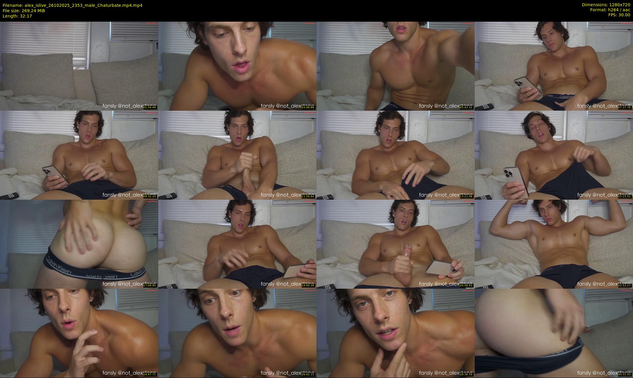 alex_islive — 33 minute Chaturbate male cam show recording, 720p, Oct 26, 2025