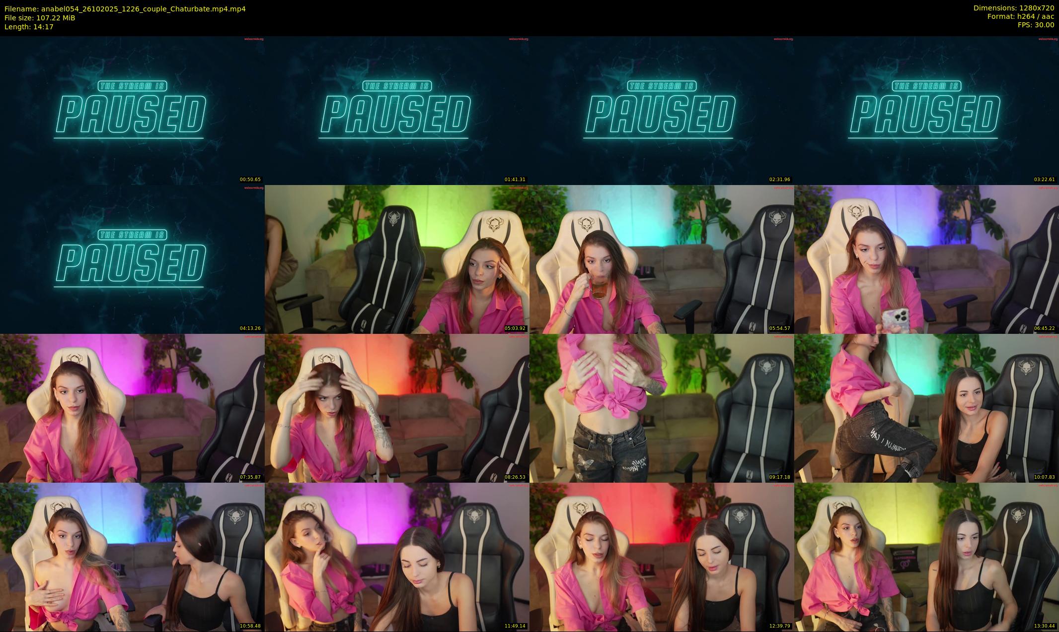 anabel054 — 15 minute Chaturbate female cam show recording, 720p, Oct 26, 2025