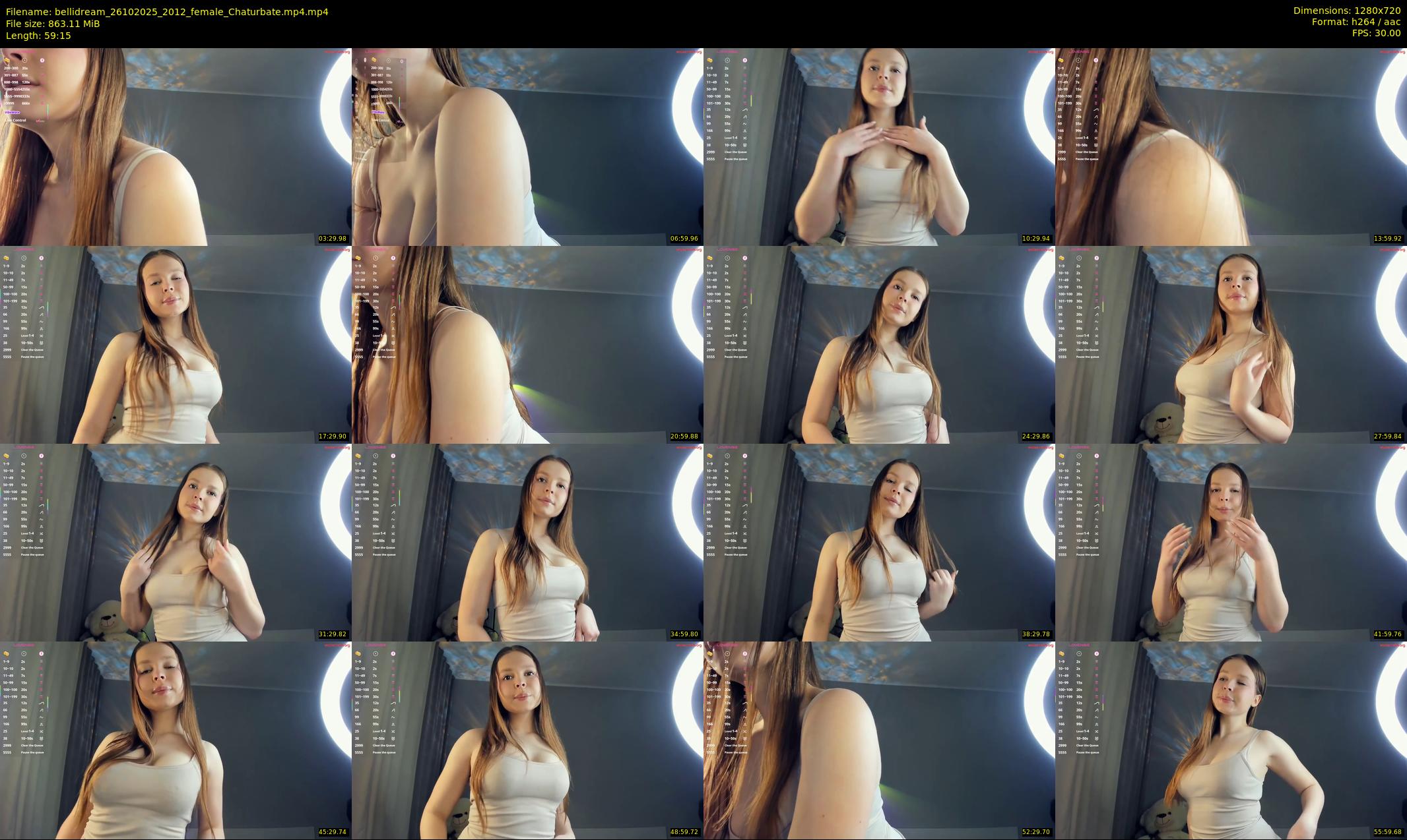 bellidream — 60 minute Chaturbate female cam show recording, 720p, Oct 26, 2025