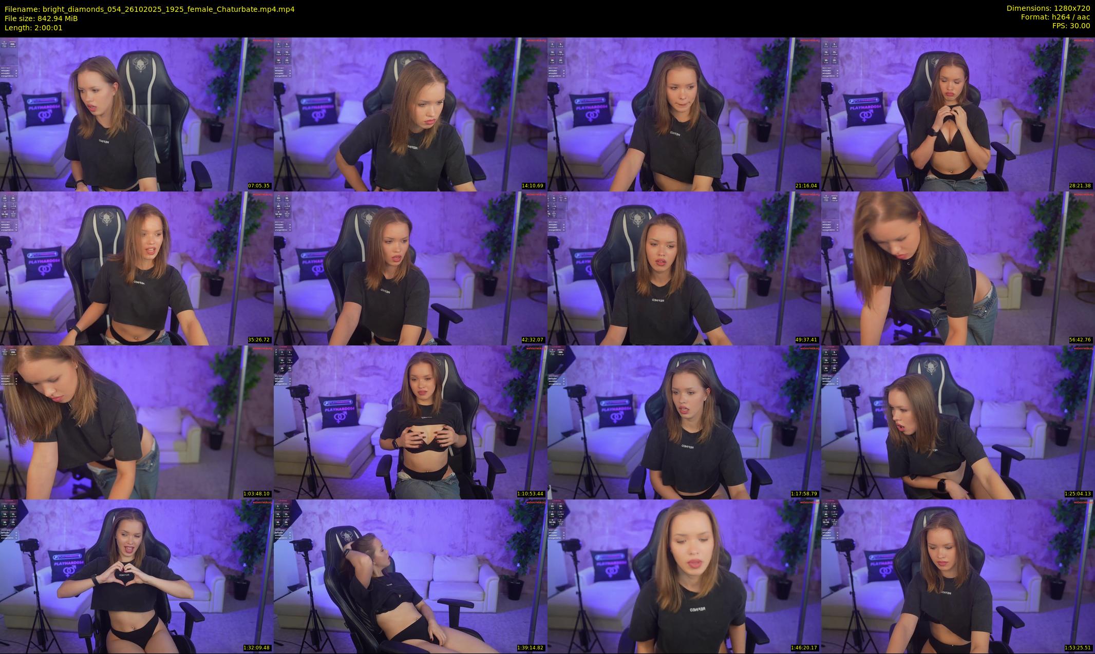 bright_diamonds_054 — 121 minute Chaturbate couple cam show recording, 720p, Oct 26, 2025