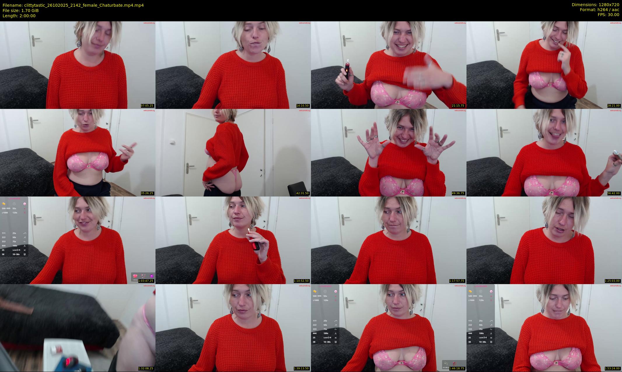 clittytastic — 120 minute Chaturbate female cam show recording, 720p, Oct 26, 2025