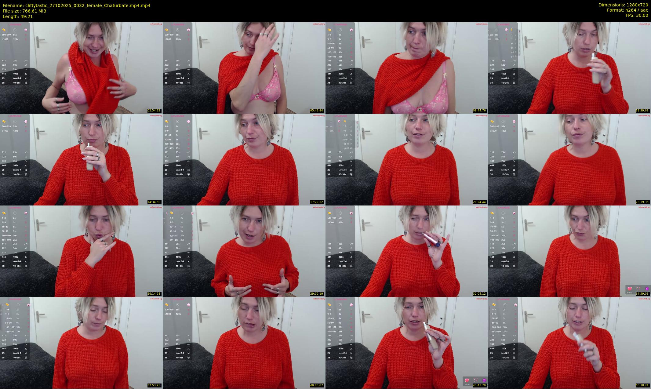 clittytastic — 50 minute Chaturbate female cam show recording, 720p, Oct 27, 2025