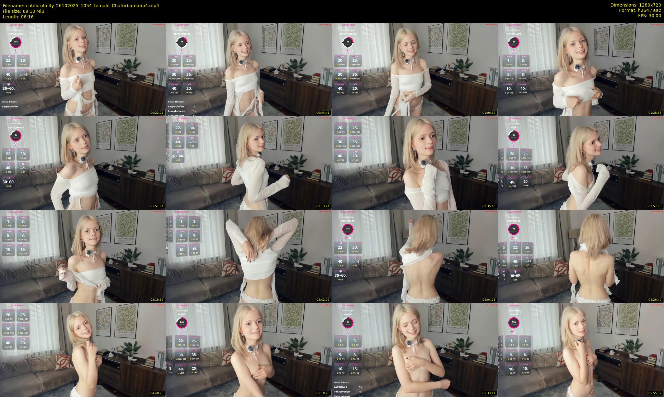 cutebrutality — 7 minute Chaturbate female cam show recording, 720p, Oct 26, 2025
