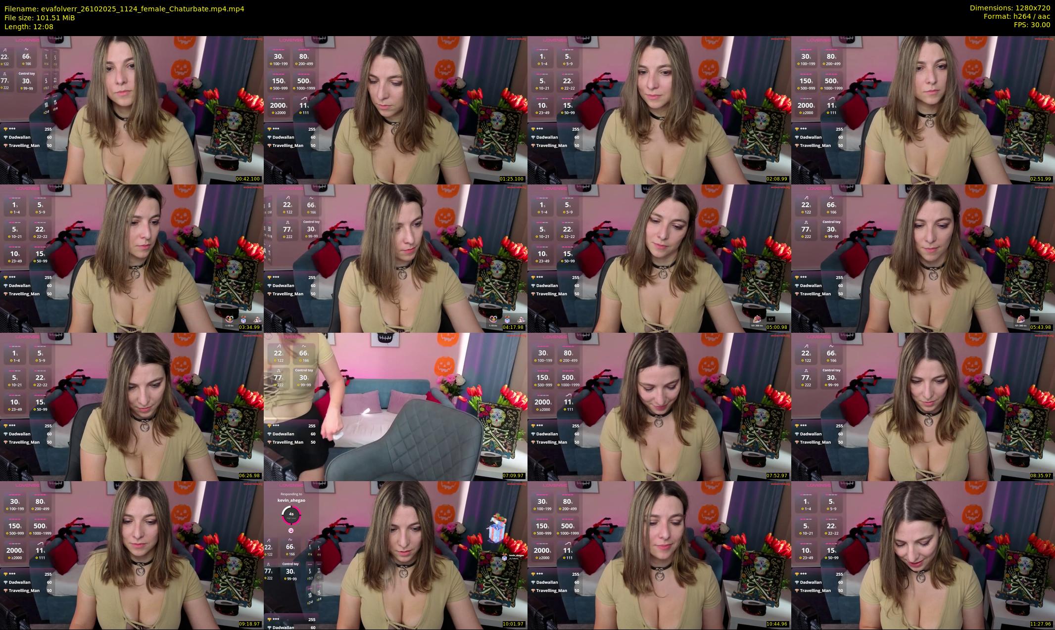 evafolverr — 13 minute Chaturbate female cam show recording, 720p, Oct 26, 2025