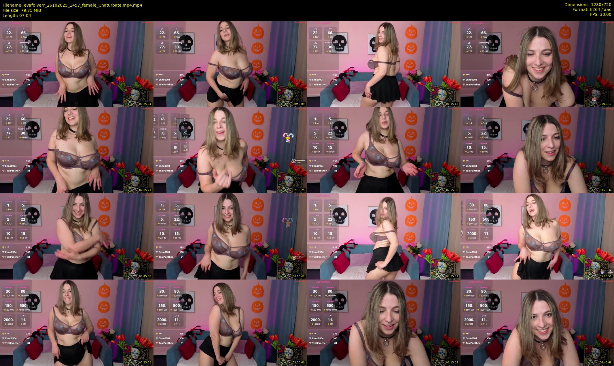 evafolverr — 8 minute Chaturbate female cam show recording, 720p, Oct 26, 2025