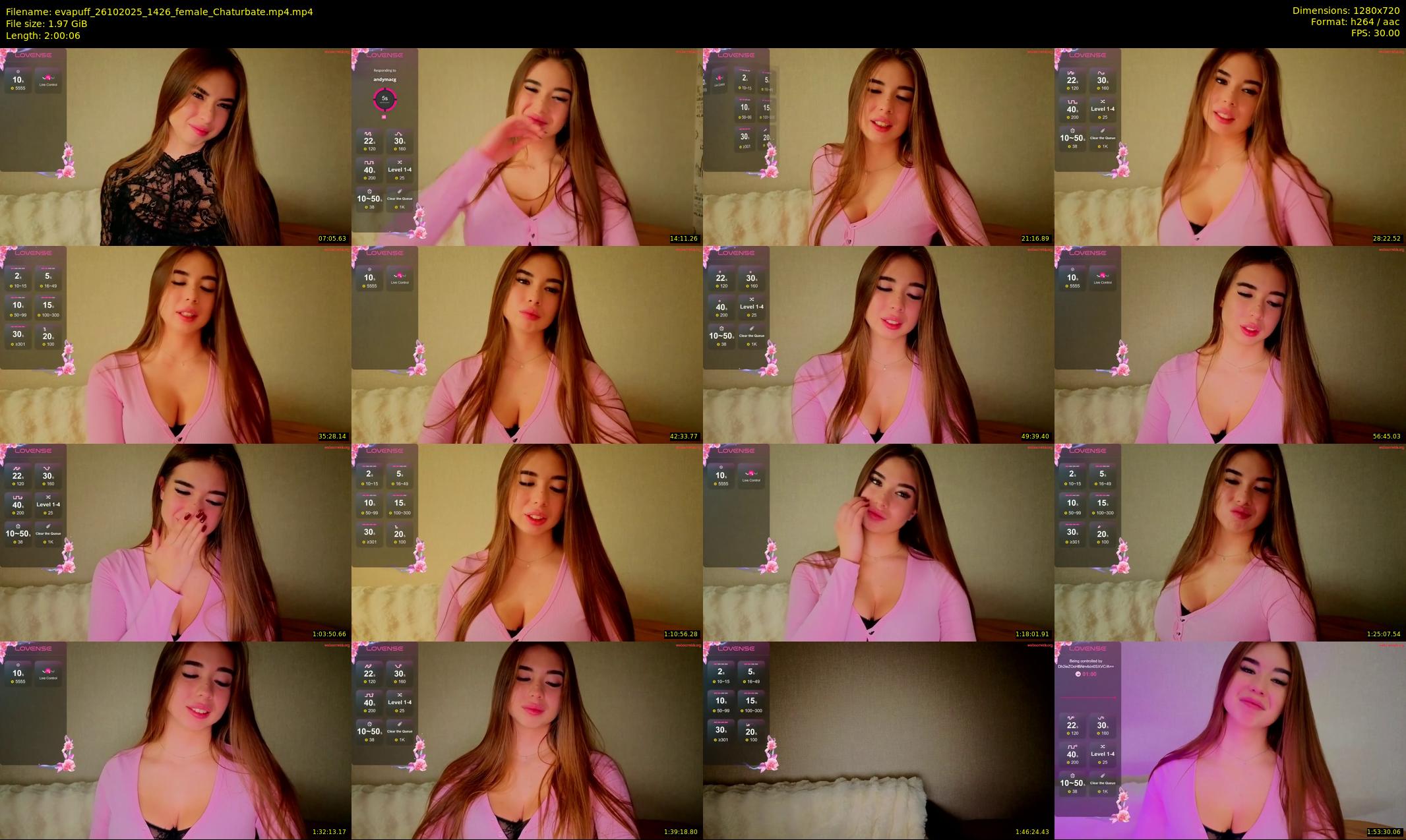 evapuff — 121 minute Chaturbate female cam show recording, 720p, Oct 26, 2025