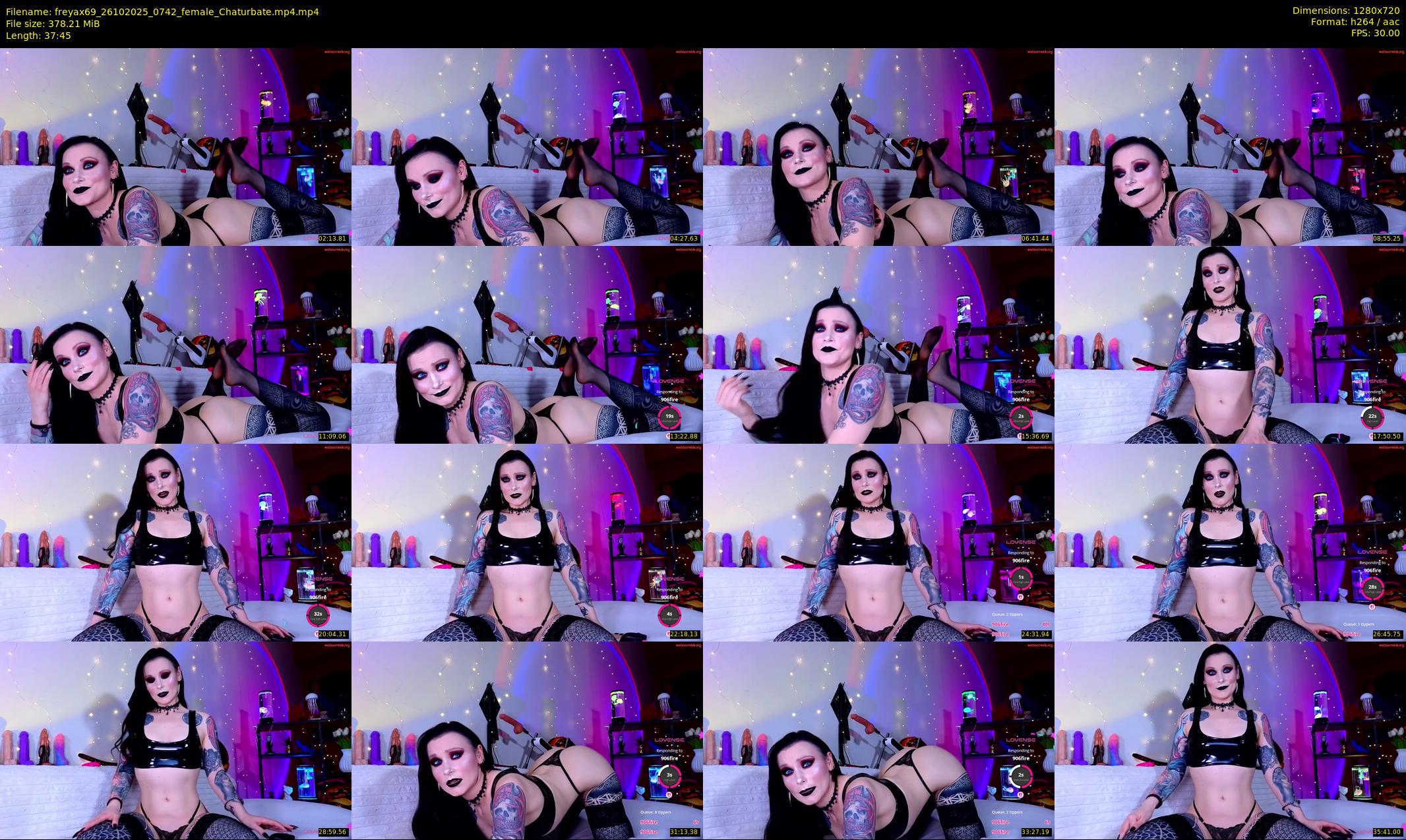 freyax69 — 38 minute Chaturbate female cam show recording, 720p, Oct 26, 2025