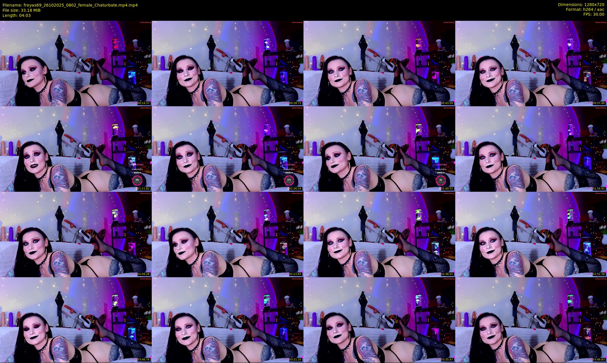 freyax69 — 5 minute Chaturbate female cam show recording, 720p, Oct 26, 2025