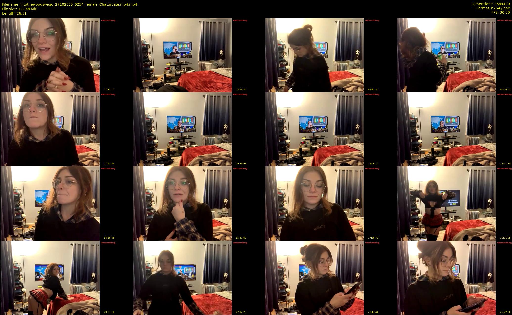 intothewoodswego — 27 minute Chaturbate female cam show recording, 480p, Oct 27, 2025