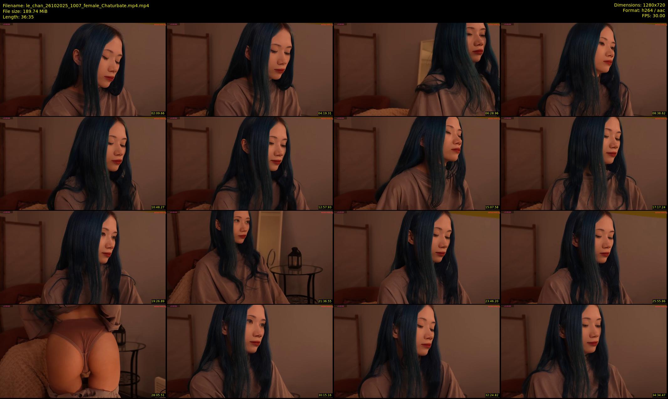 le_chan — 37 minute Chaturbate female cam show recording, 720p, Oct 26, 2025