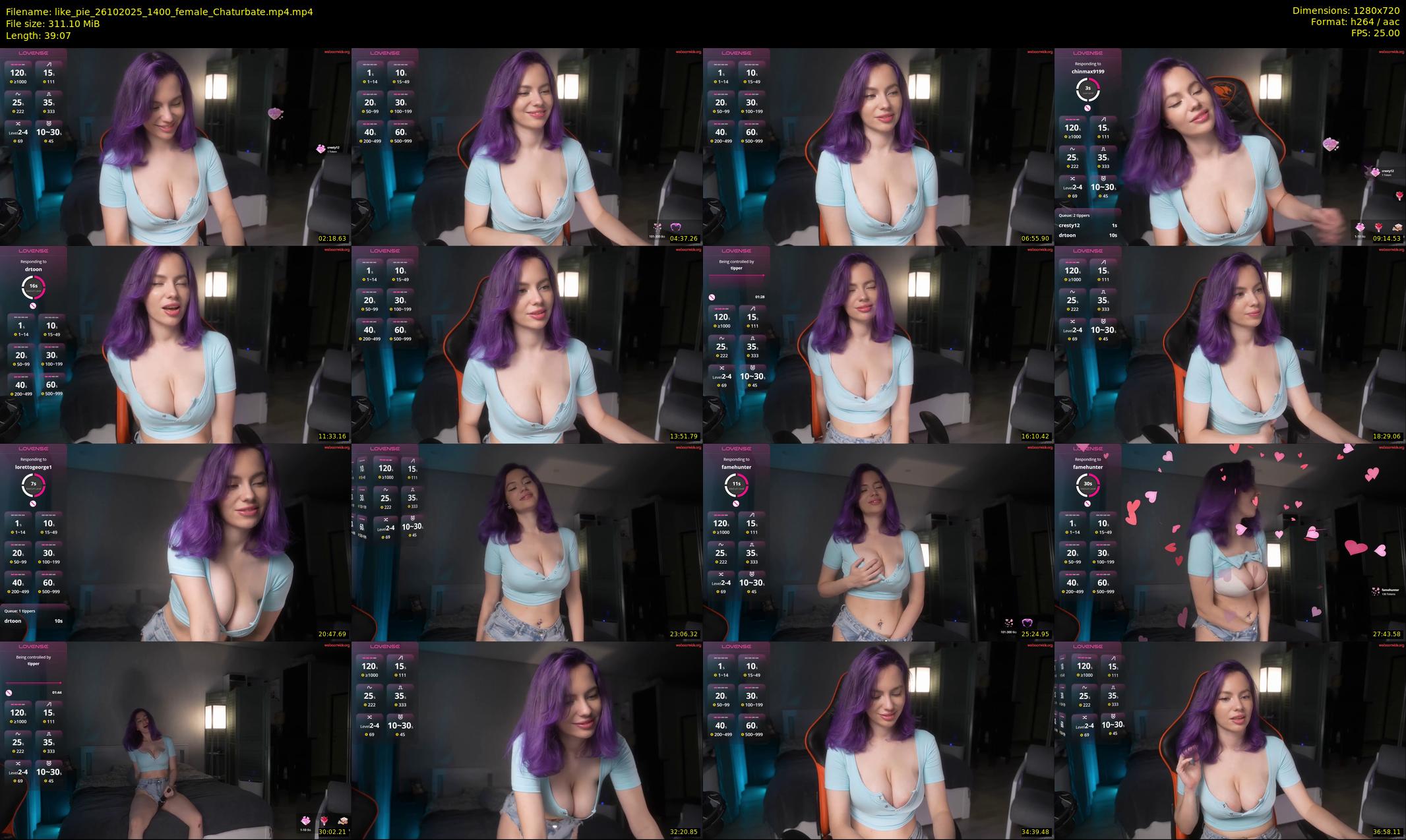 like_pie — 40 minute Chaturbate couple cam show recording, 720p, Oct 26, 2025
