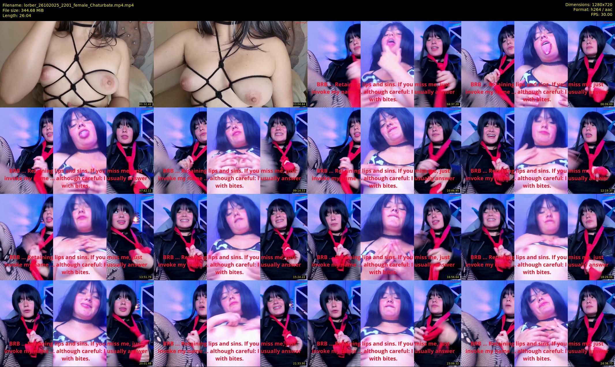 lorber — 27 minute Chaturbate female cam show recording, 720p, Oct 26, 2025