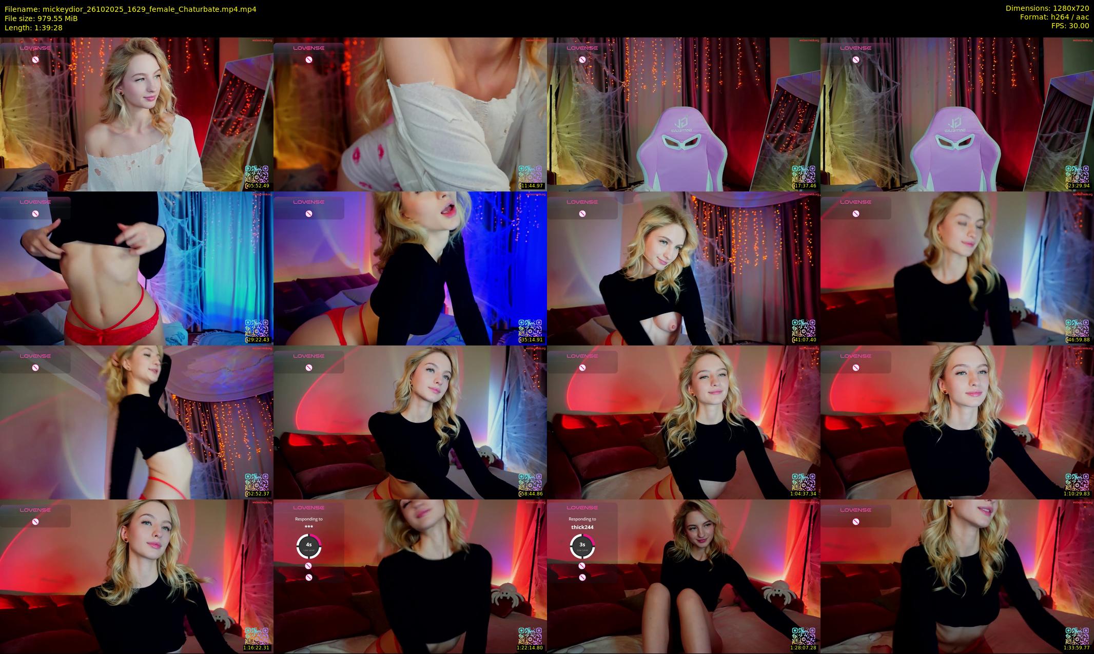 mickeydior — 100 minute Chaturbate female cam show recording, 720p, Oct 26, 2025