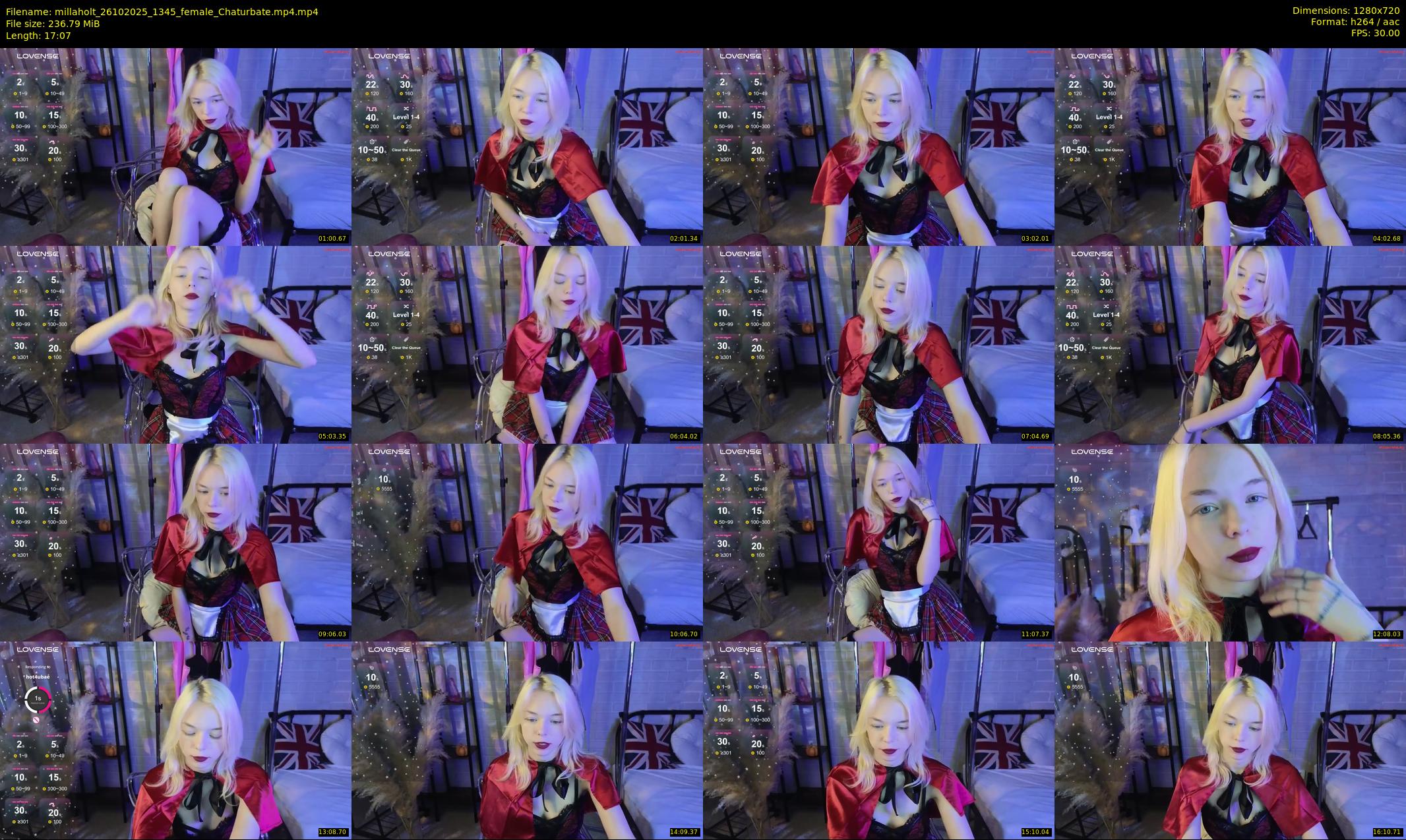 millaholt — 18 minute Chaturbate female cam show recording, 720p, Oct 26, 2025