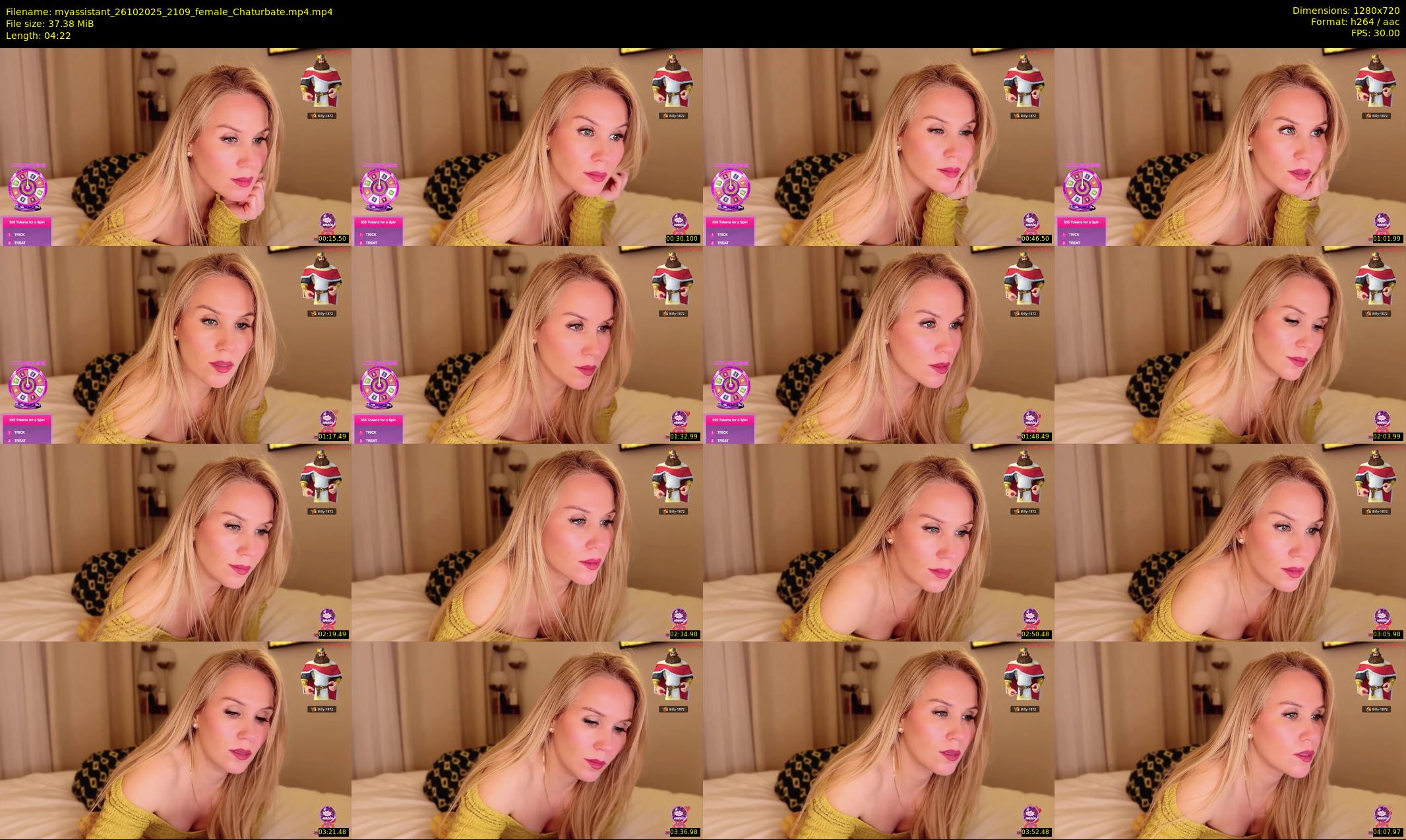 myassistant — 5 minute Chaturbate female cam show recording, 720p, Oct 26, 2025