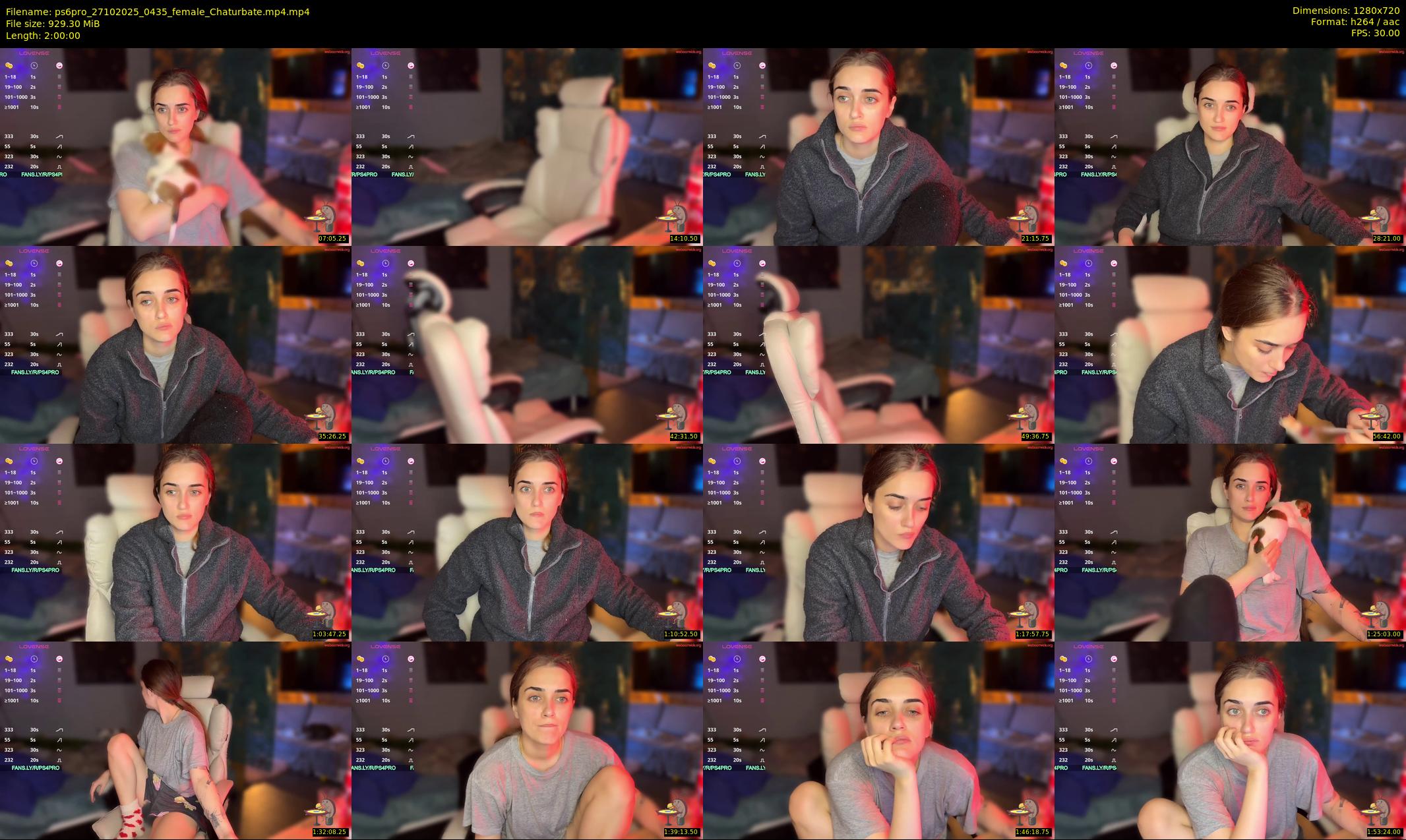 ps6pro — 120 minute Chaturbate female cam show recording, 720p, Oct 27, 2025