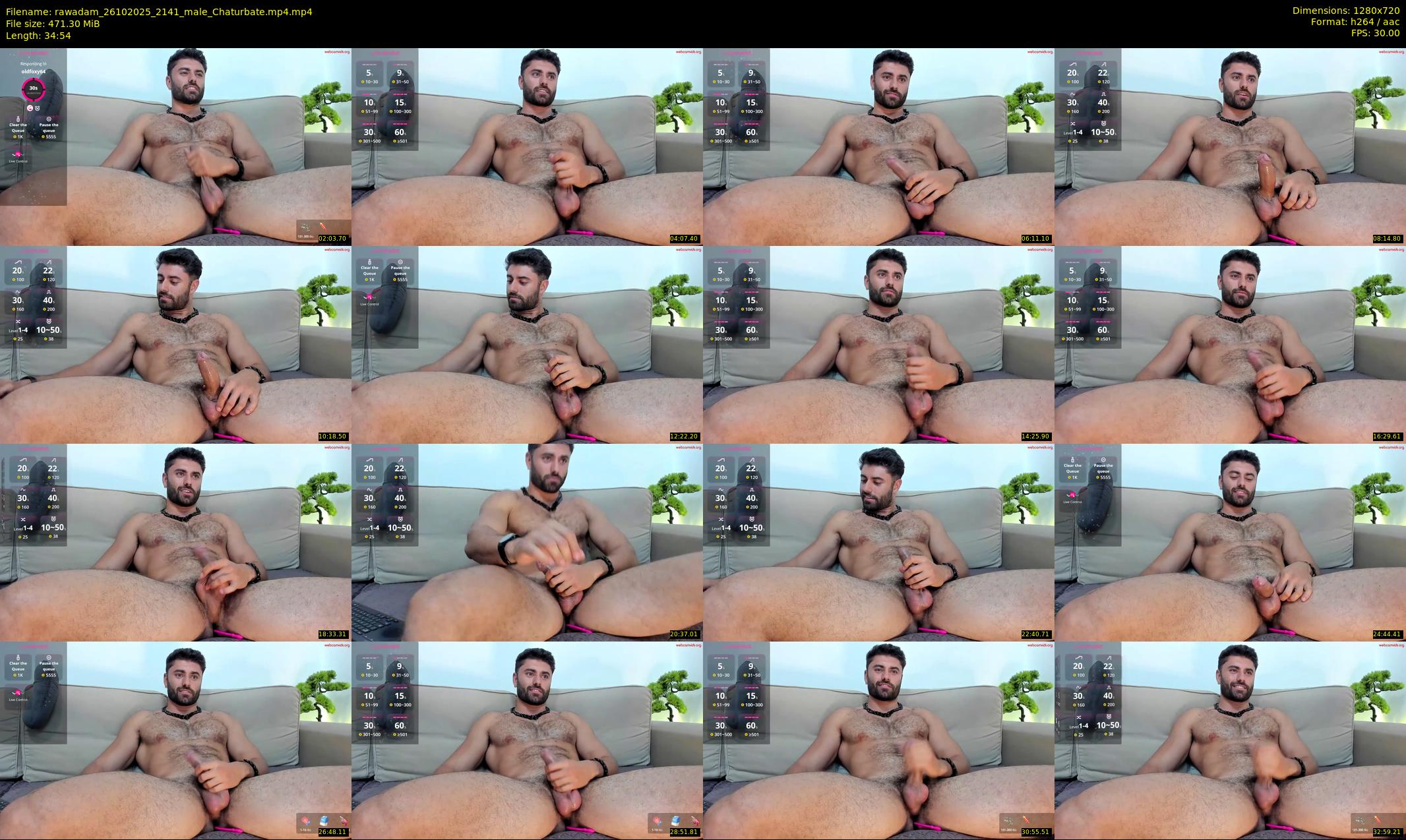 rawadam — 35 minute Chaturbate male cam show recording, 720p, Oct 26, 2025