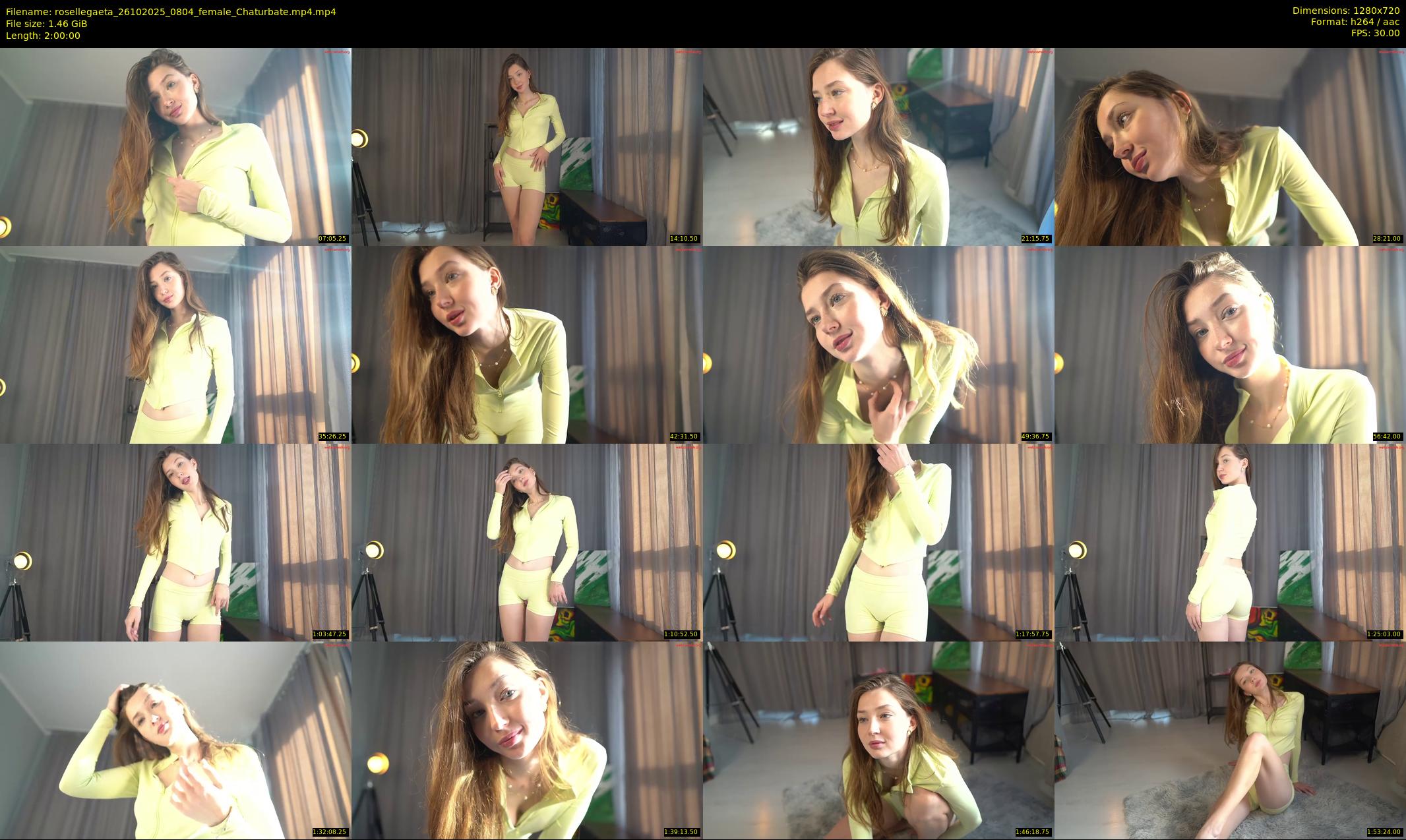 rosellegaeta — 120 minute Chaturbate female cam show recording, 720p, Oct 26, 2025