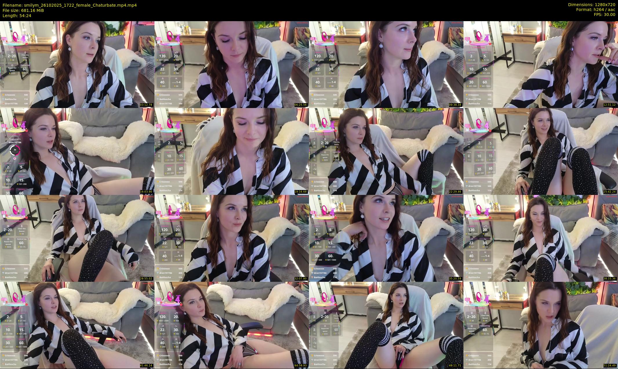 smilym — 55 minute Chaturbate female cam show recording, 720p, Oct 26, 2025