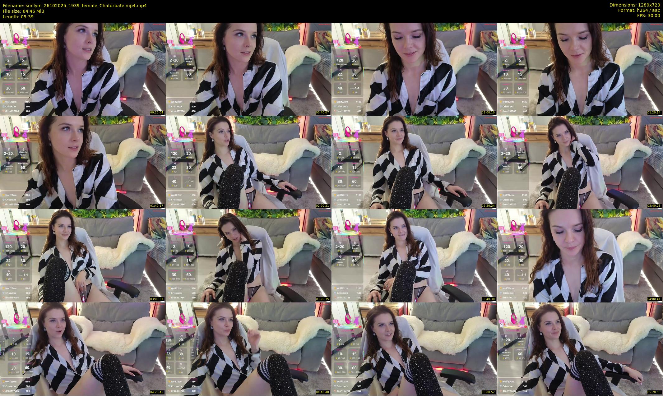 smilym — 6 minute Chaturbate female cam show recording, 720p, Oct 26, 2025