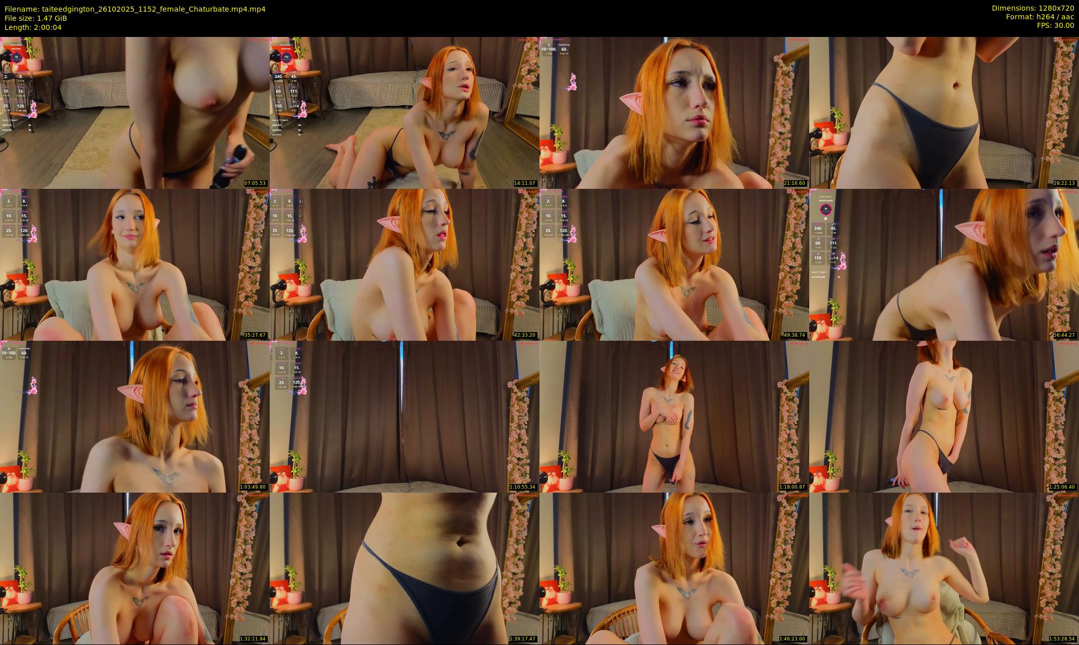 taiteedgington — 121 minute Chaturbate female cam show recording, 720p, Oct 26, 2025