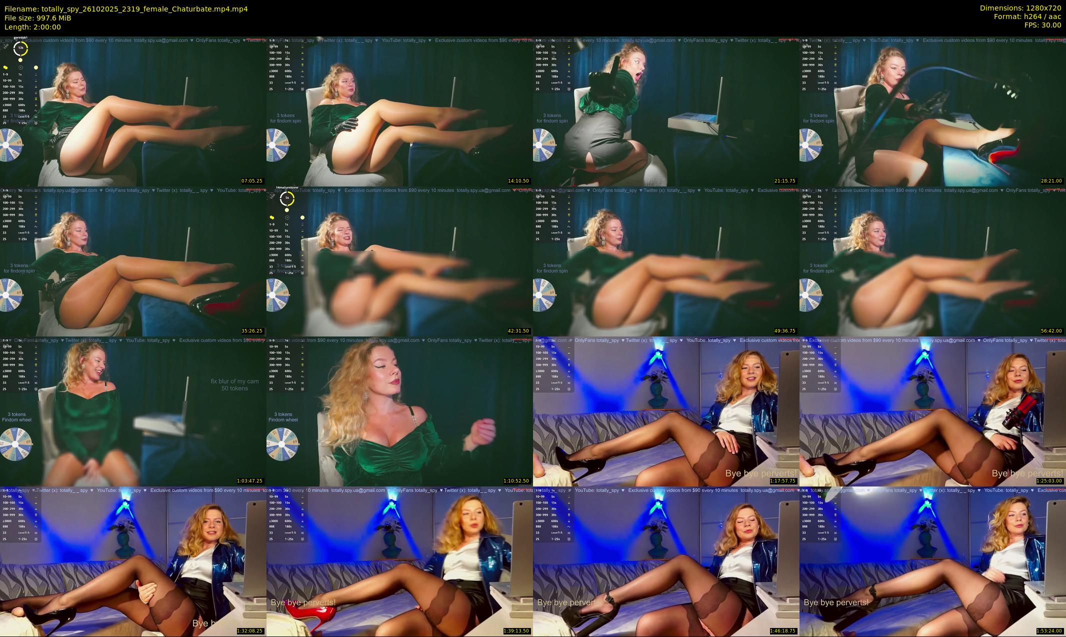 totally_spy — 120 minute Chaturbate female cam show recording, 720p, Oct 26, 2025