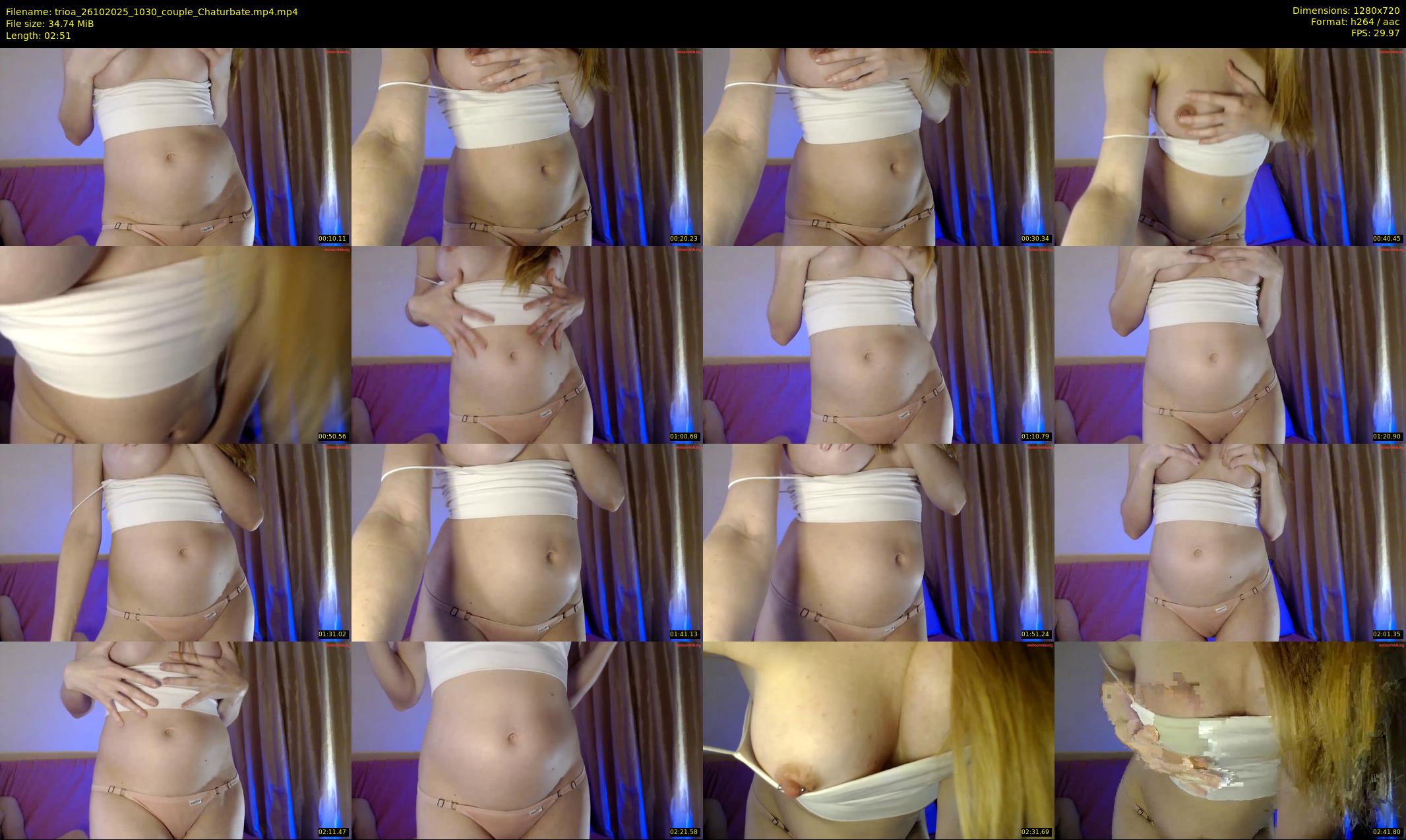 trioa — 3 minute Chaturbate couple cam show recording, 720p, Oct 26, 2025