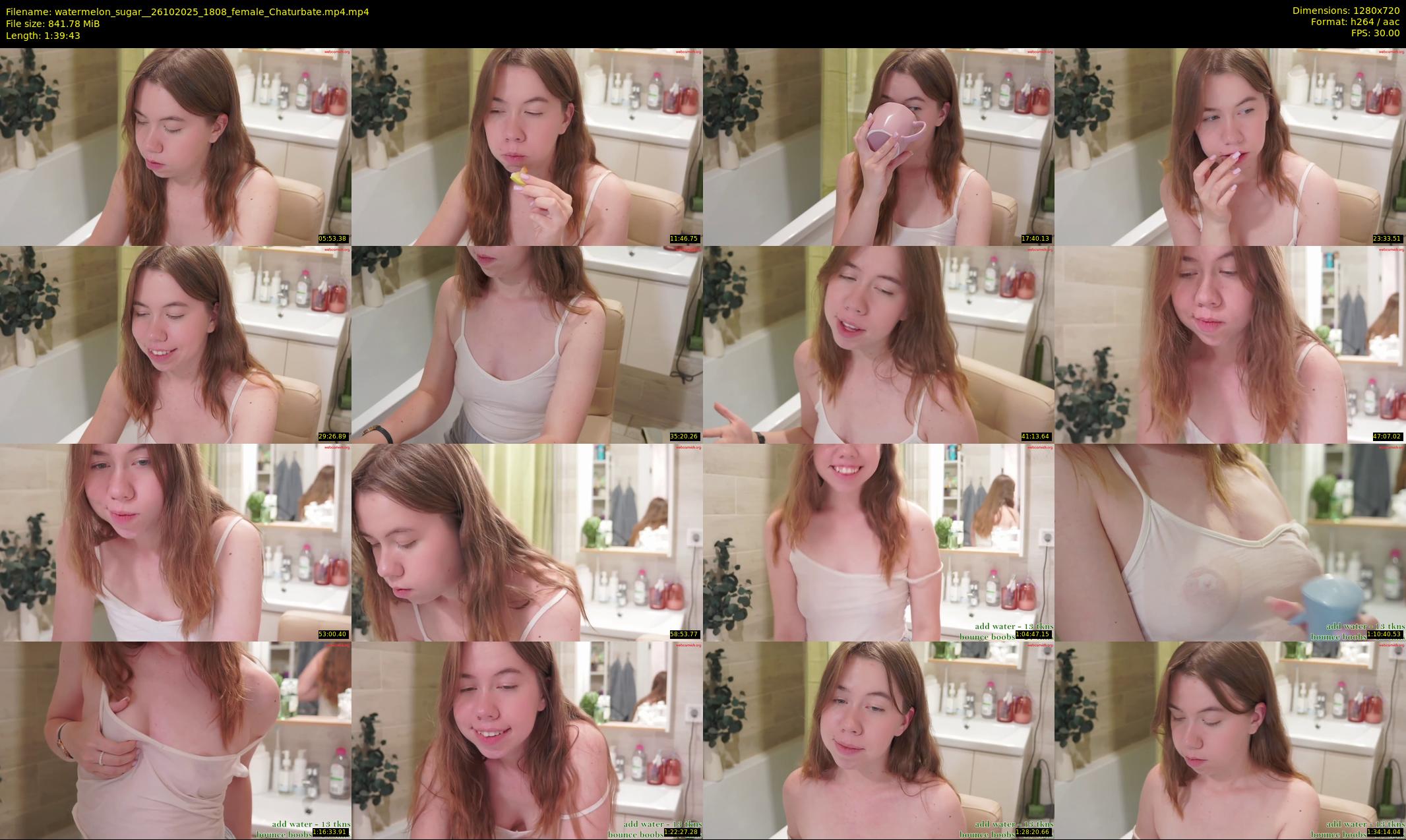 watermelon_sugar_ — 100 minute Chaturbate female cam show recording, 720p, Oct 26, 2025