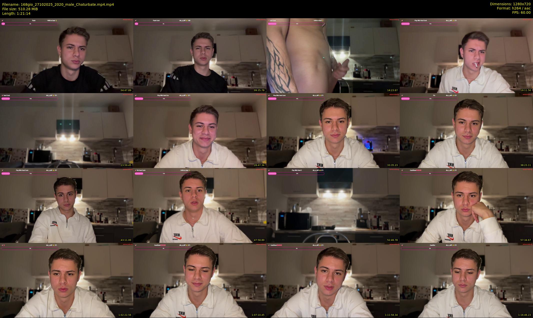 168gio — 82 minute Chaturbate male cam show recording, 720p, Oct 27, 2025