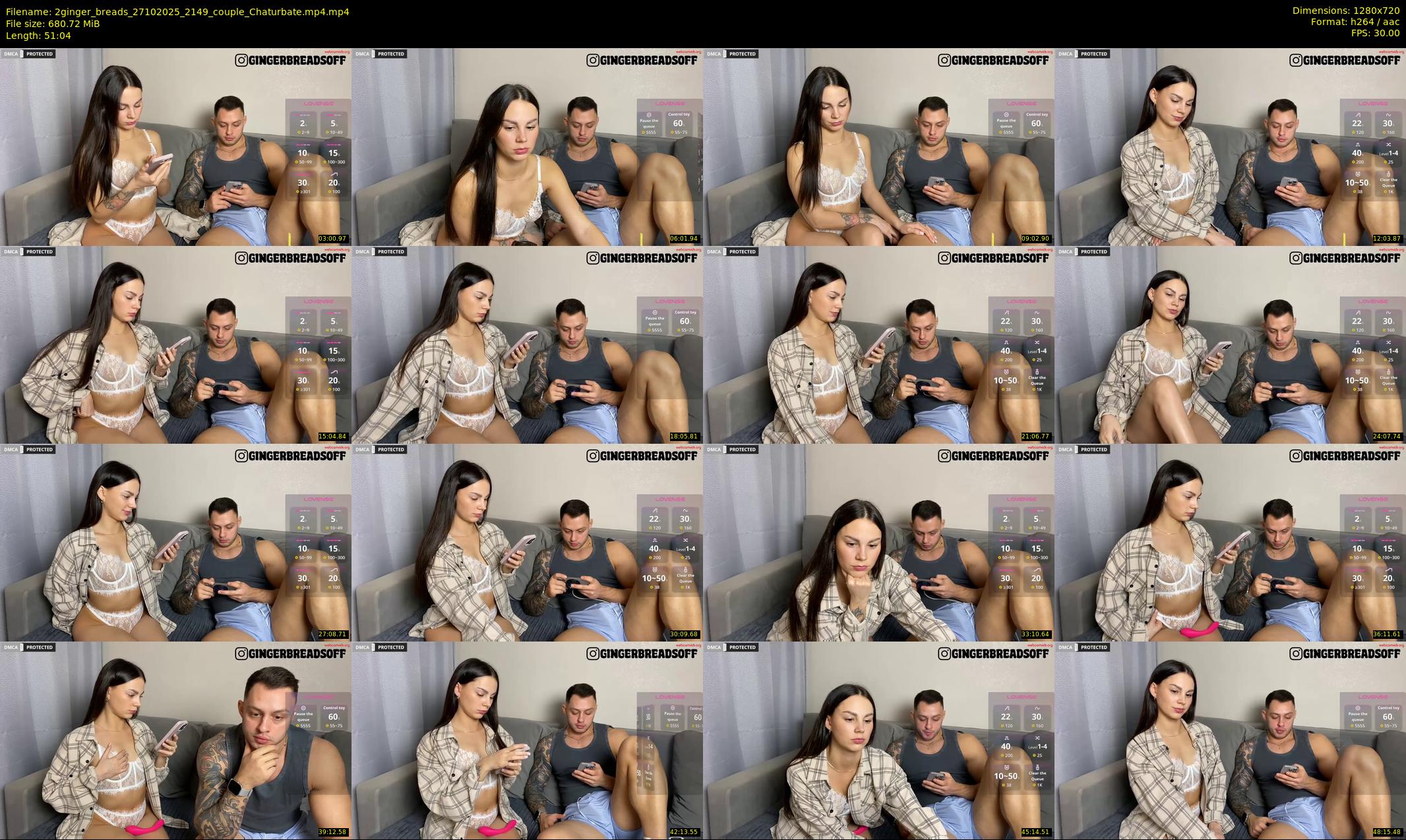 2ginger_breads — 52 minute Chaturbate couple cam show recording, 720p, Oct 27, 2025