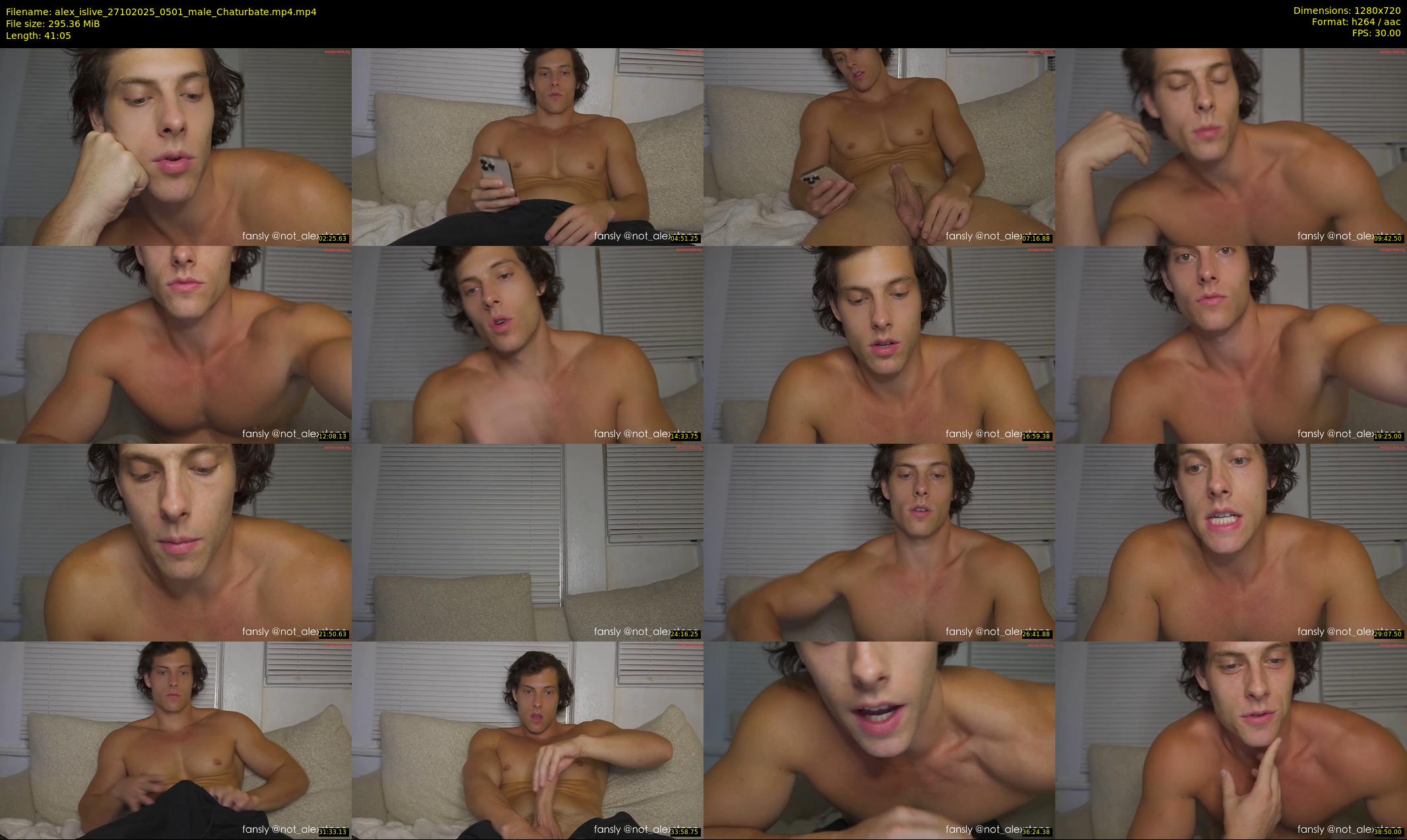 alex_islive — 42 minute Chaturbate male cam show recording, 720p, Oct 27, 2025