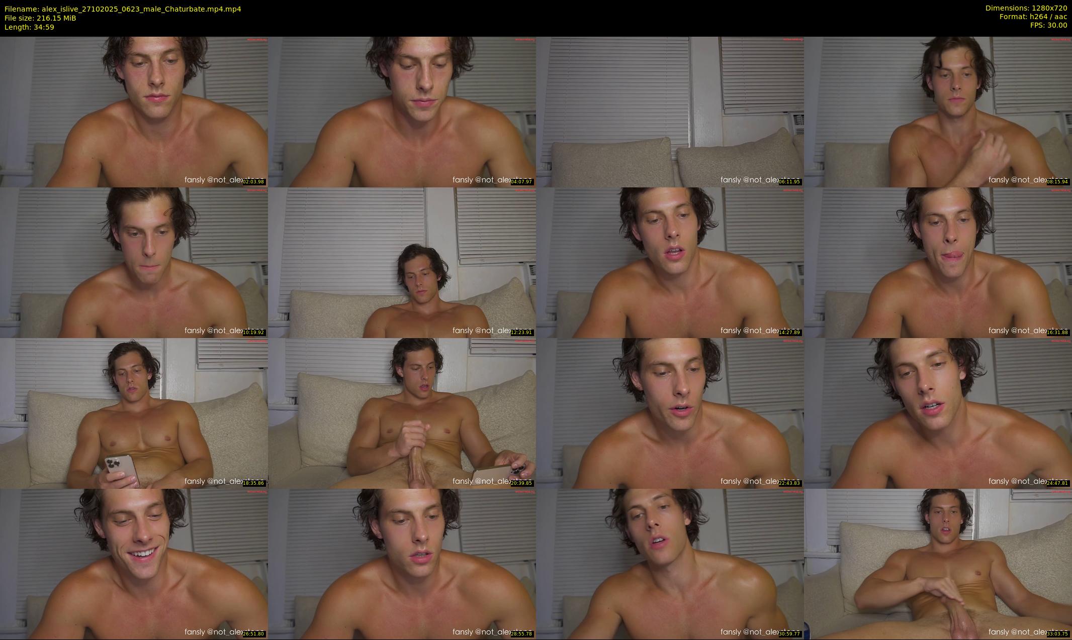 alex_islive — 35 minute Chaturbate male cam show recording, 720p, Oct 27, 2025