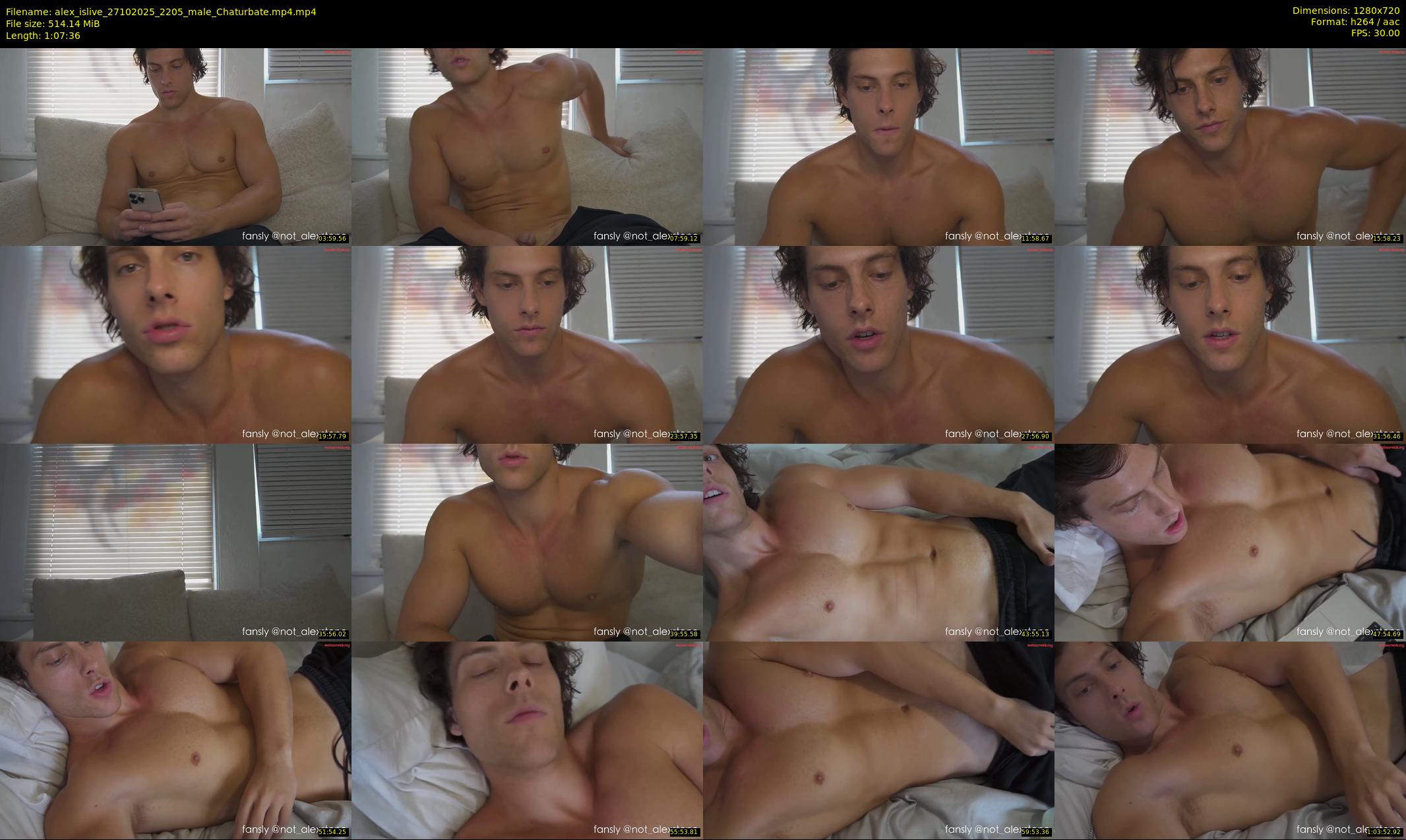 alex_islive — 68 minute Chaturbate male cam show recording, 720p, Oct 27, 2025
