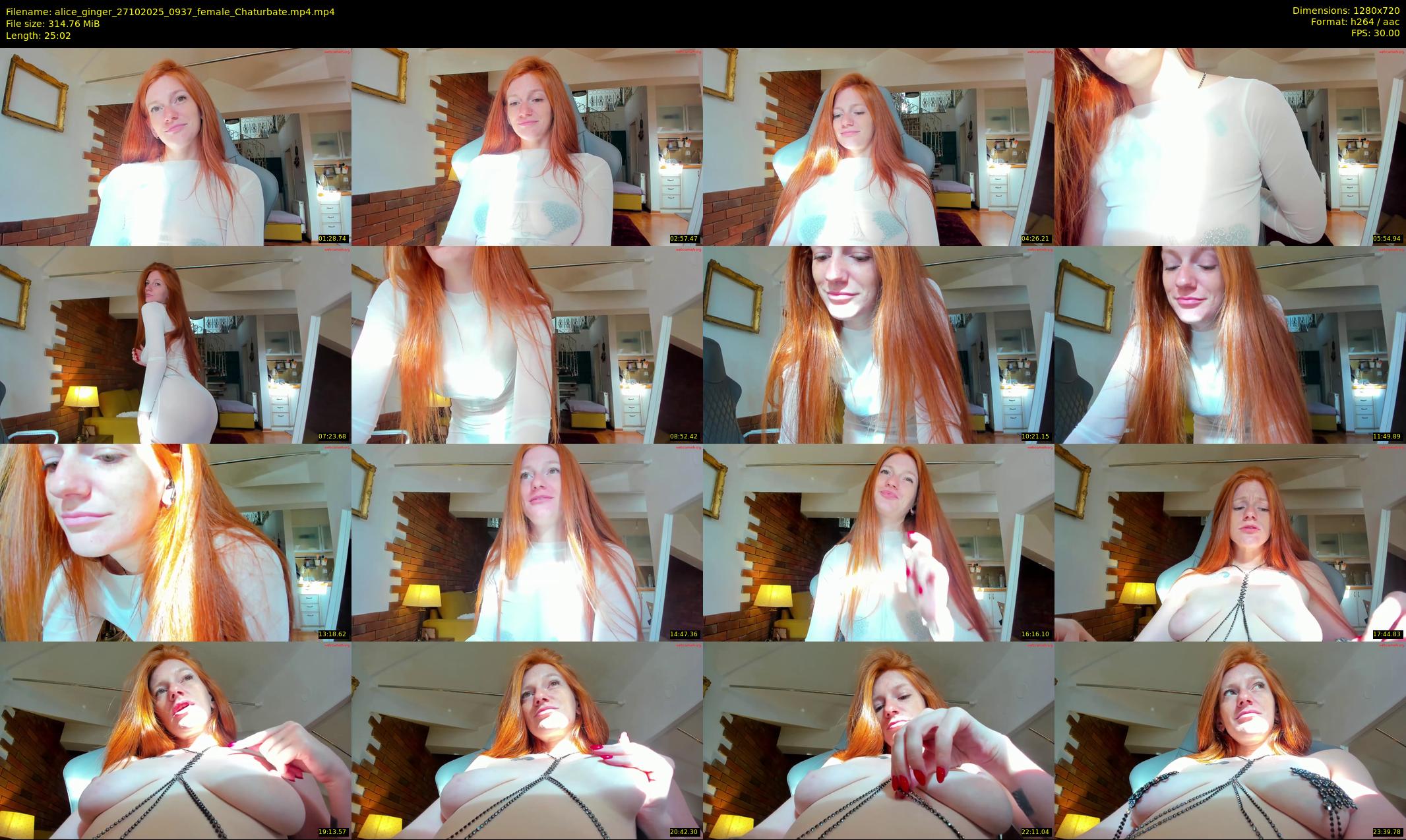 alice_ginger — 26 minute Chaturbate female cam show recording, 720p, Oct 27, 2025