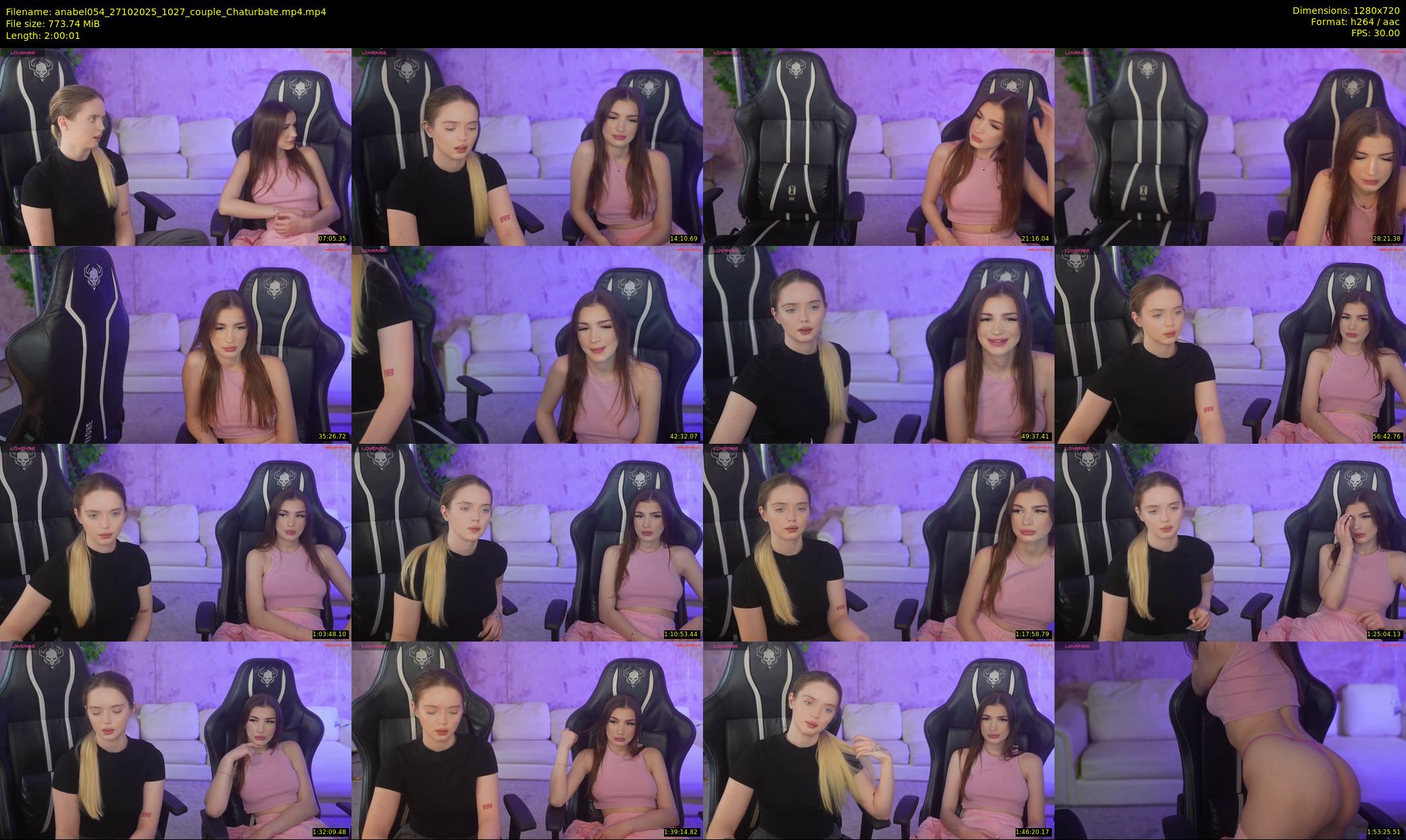 anabel054 — 121 minute Chaturbate female cam show recording, 720p, Oct 27, 2025