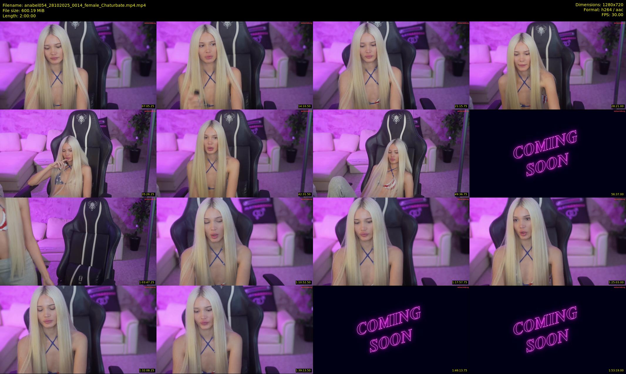 anabel054 — 120 minute Chaturbate female cam show recording, 720p, Oct 28, 2025