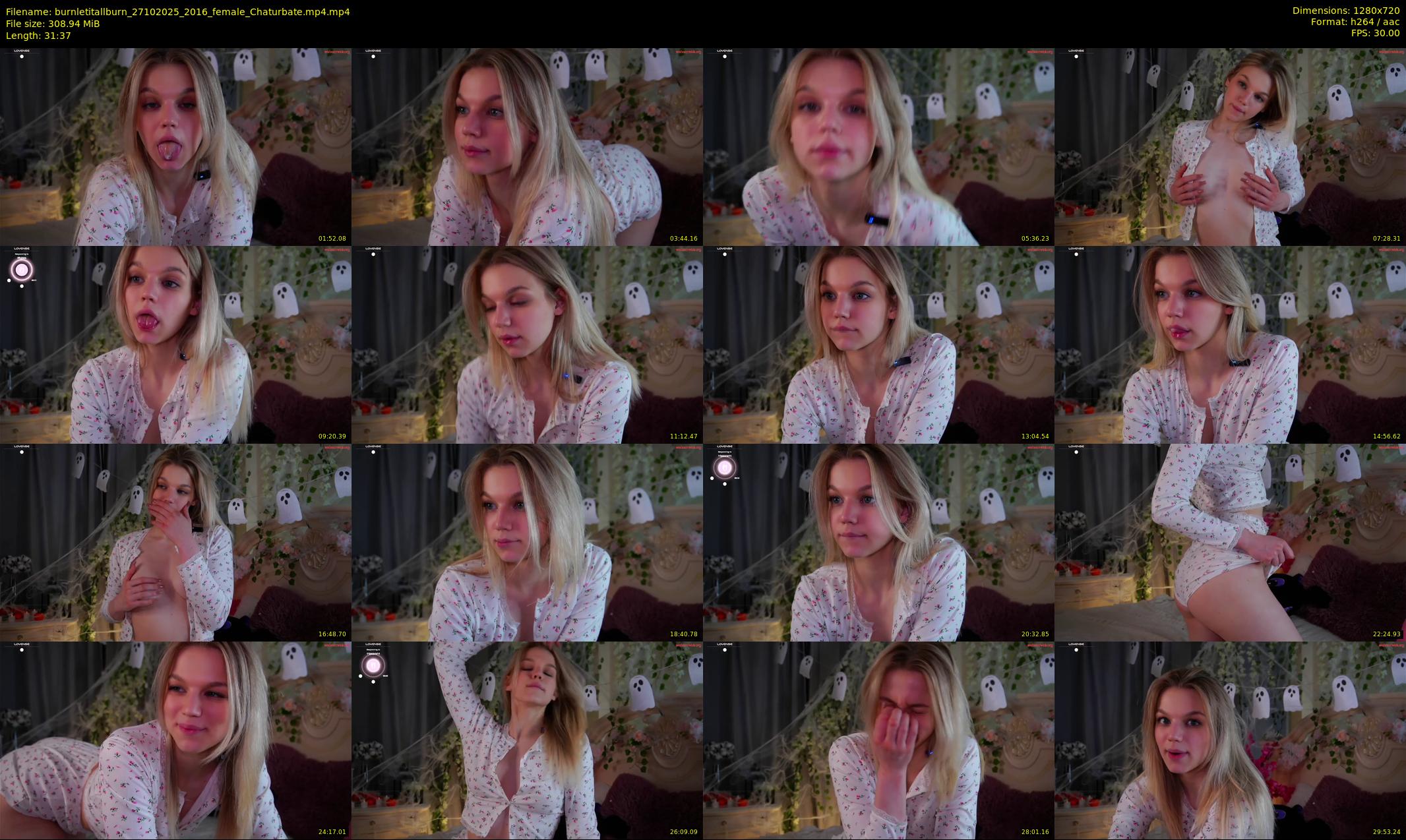 burnletitallburn — 32 minute Chaturbate female cam show recording, 720p, Oct 27, 2025