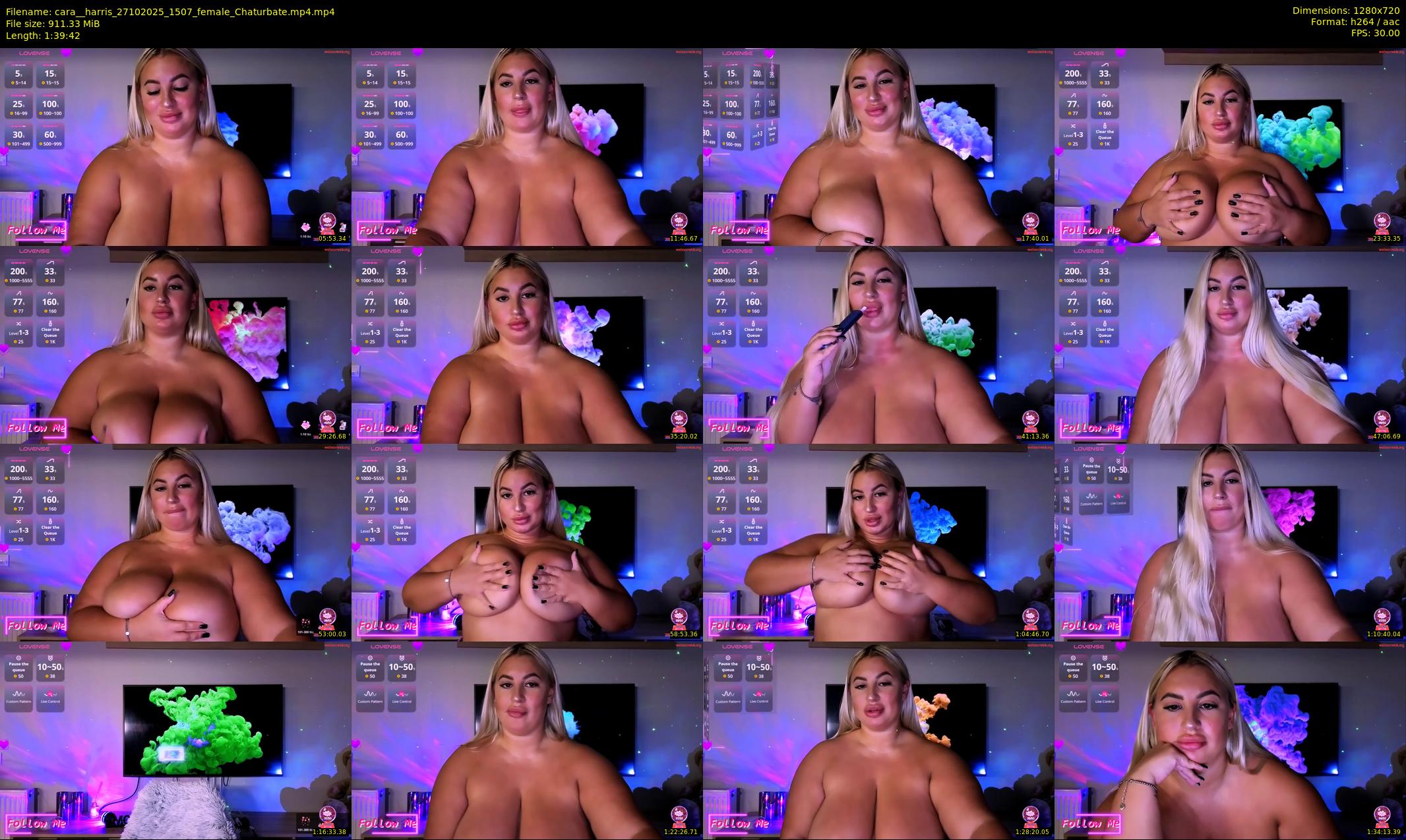 cara__harris — 100 minute Chaturbate female cam show recording, 720p, Oct 27, 2025