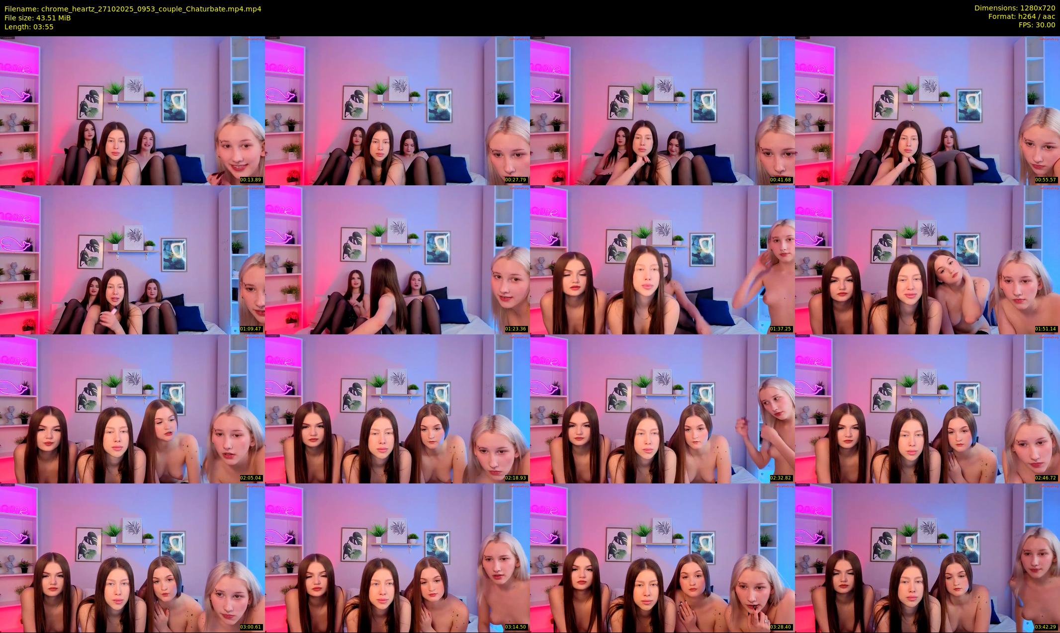 chrome_heartz — 4 minute Chaturbate couple cam show recording, 720p, Oct 27, 2025