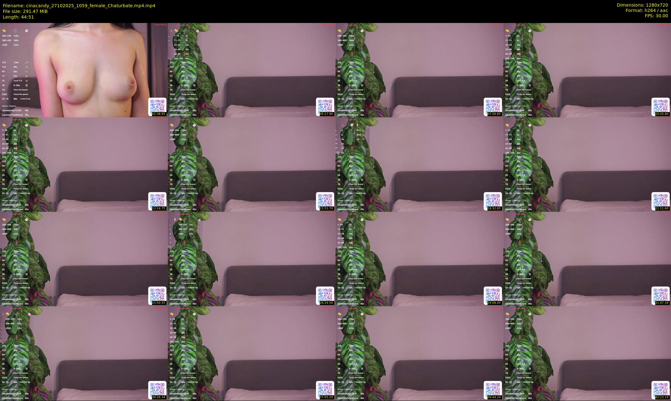 cinacandy — 45 minute Chaturbate female cam show recording, 720p, Oct 27, 2025