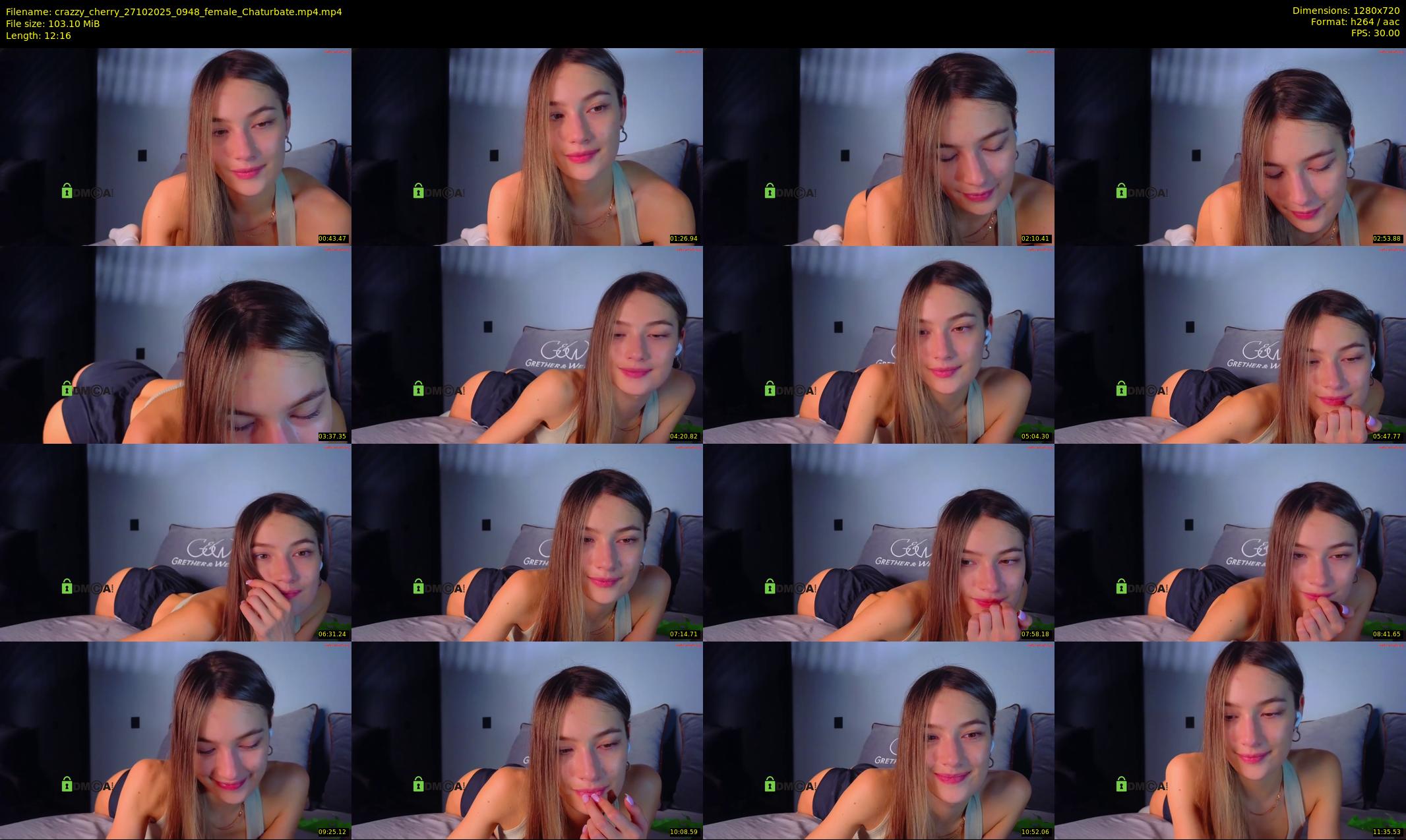 crazzy_cherry — 13 minute Chaturbate female cam show recording, 720p, Oct 27, 2025