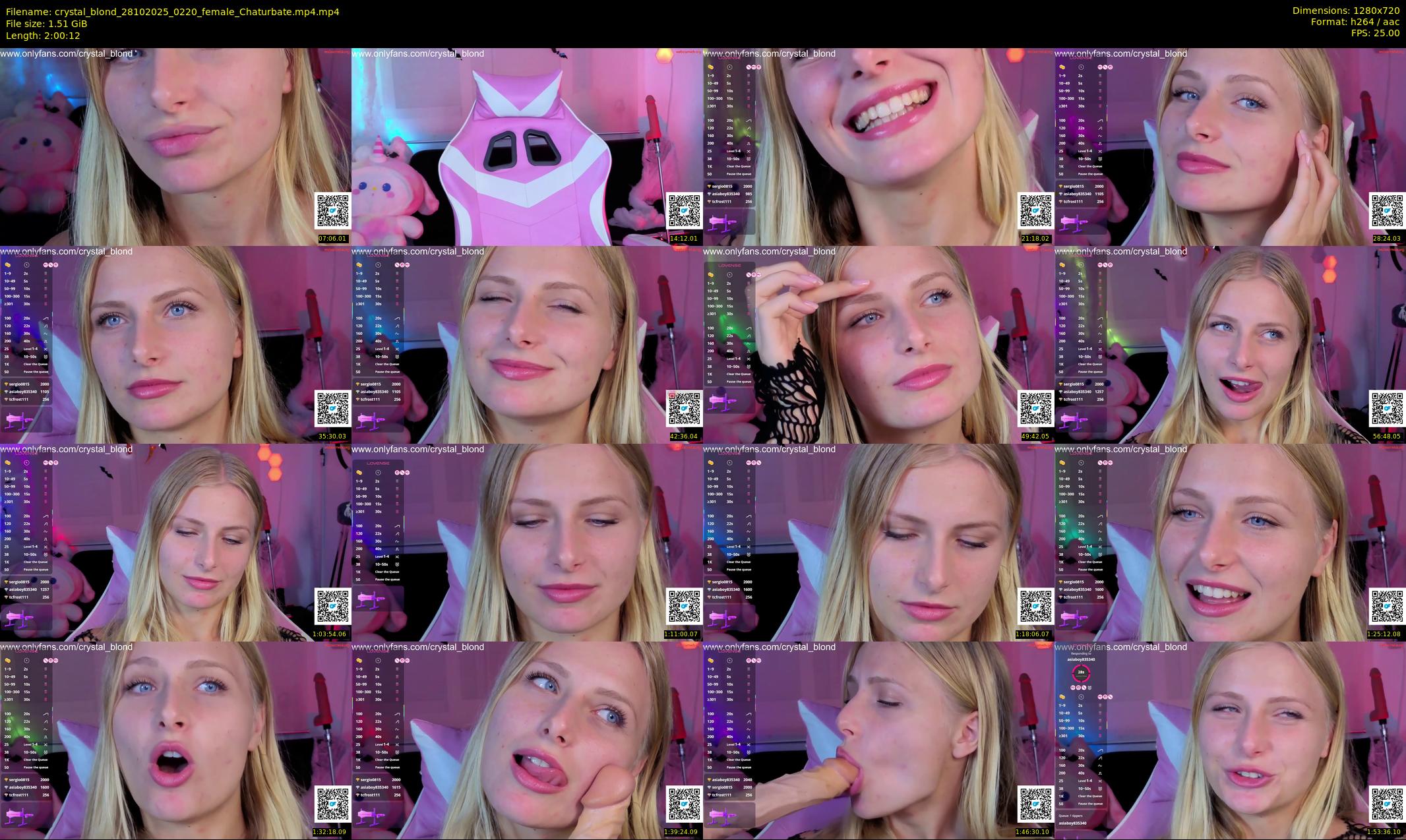 crystal_blond — 121 minute Chaturbate female cam show recording, 720p, Oct 28, 2025