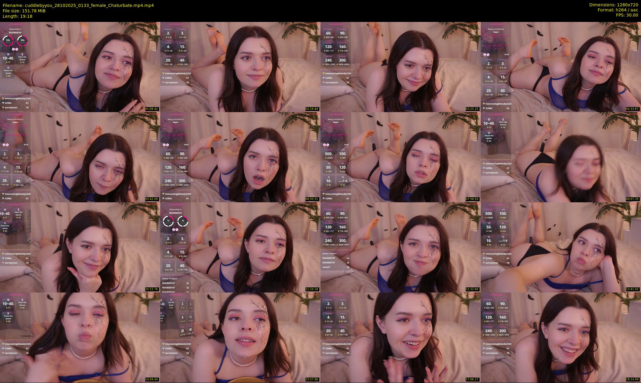 cuddlebyyou — 20 minute Chaturbate female cam show recording, 720p, Oct 28, 2025